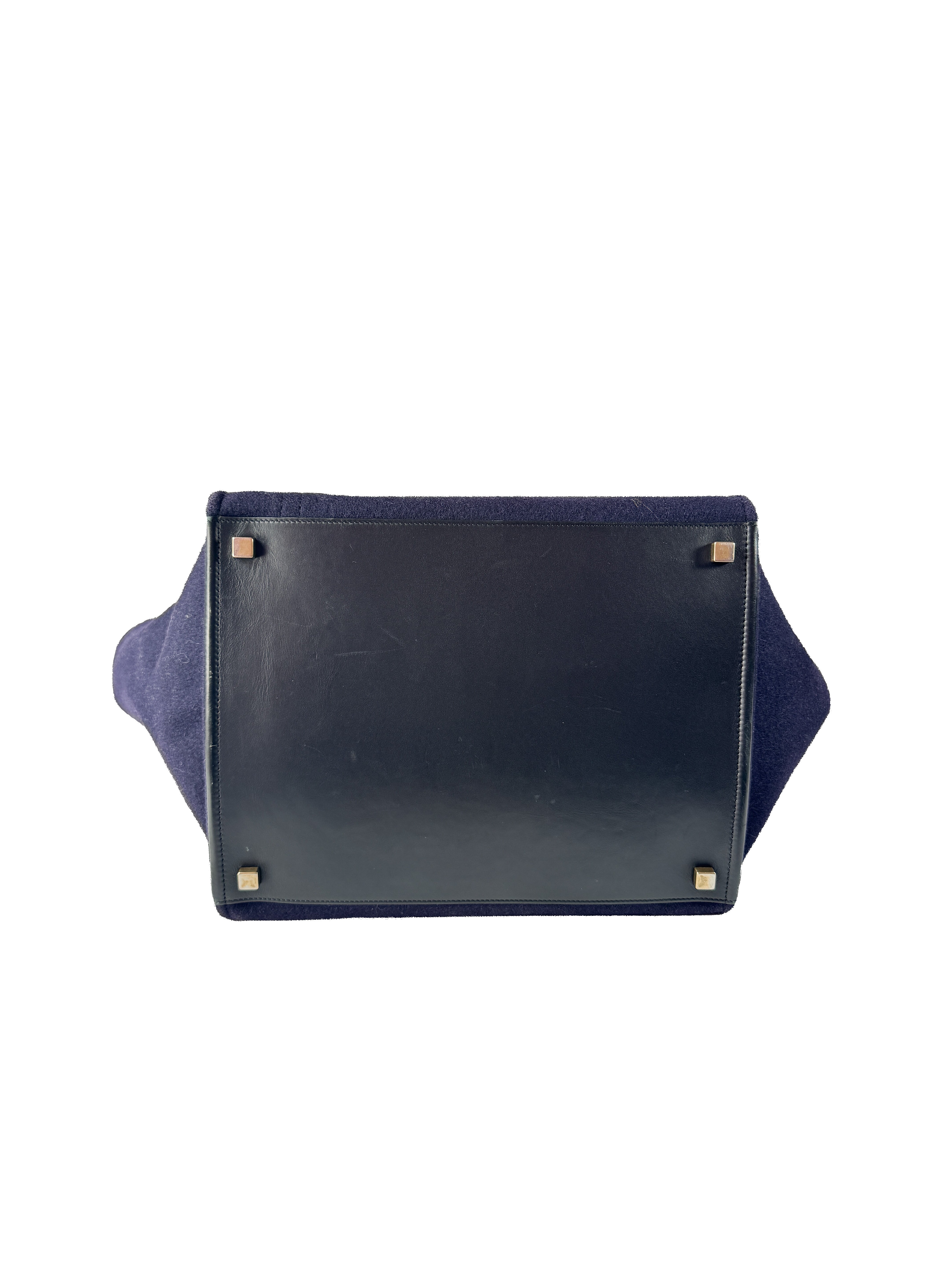 Celine navy wool Phantom tote F-LA-0154