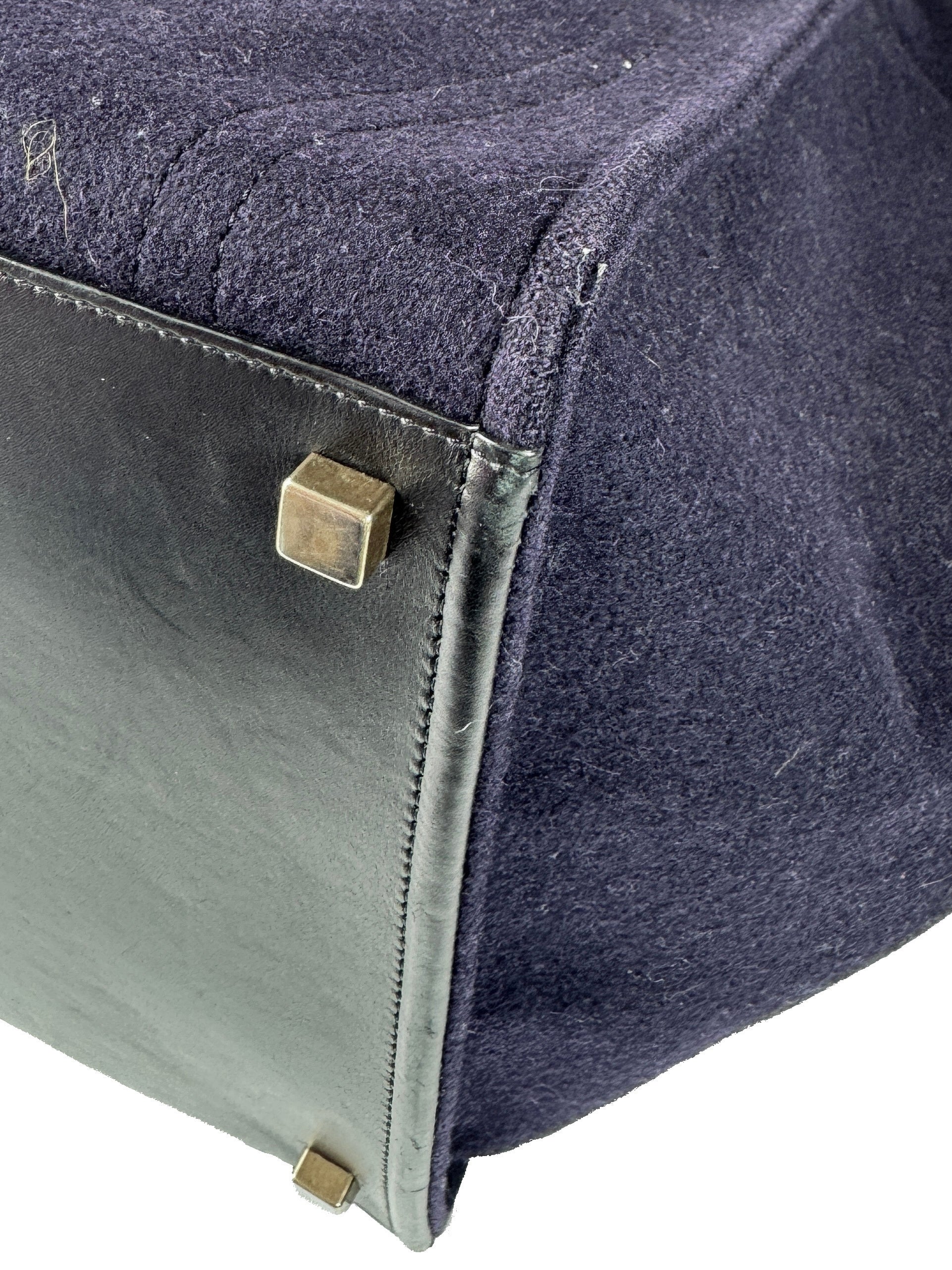 Celine navy wool Phantom tote F-LA-0154