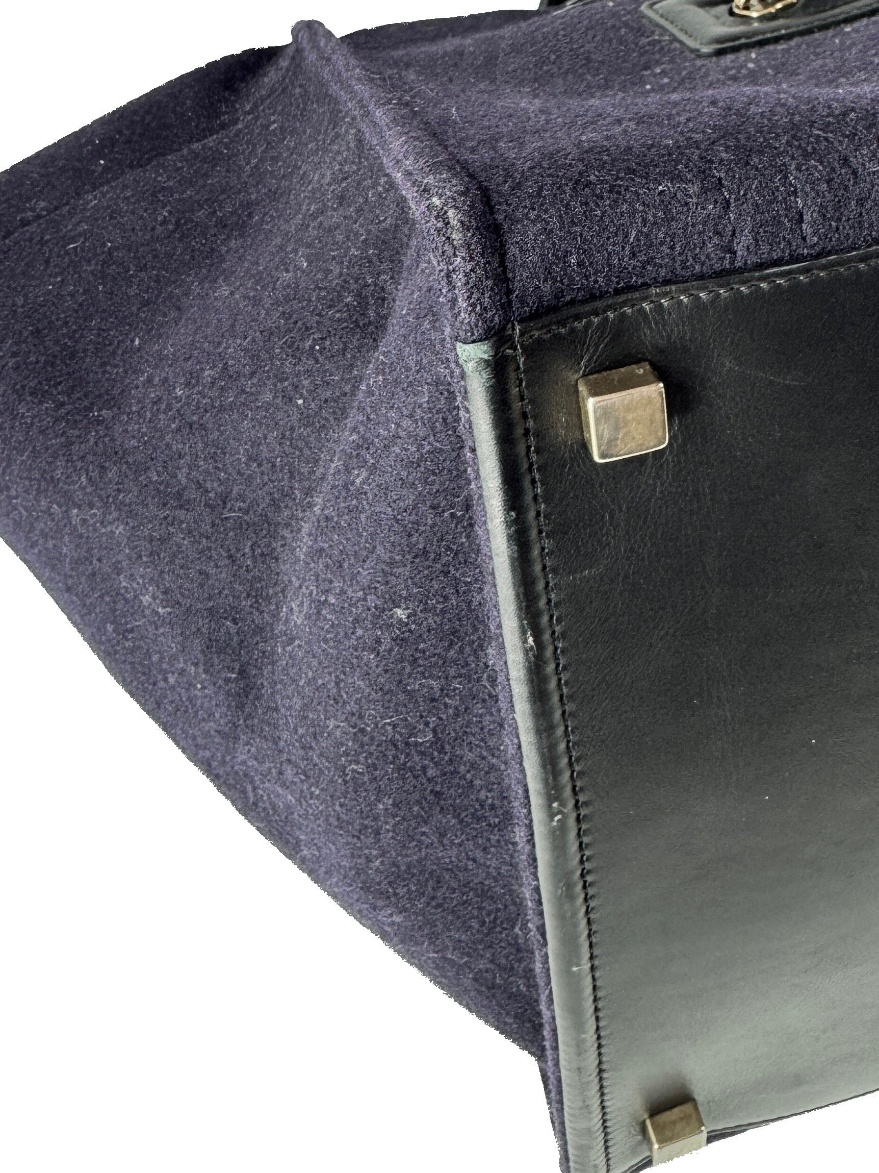 Celine navy wool Phantom tote F-LA-0154