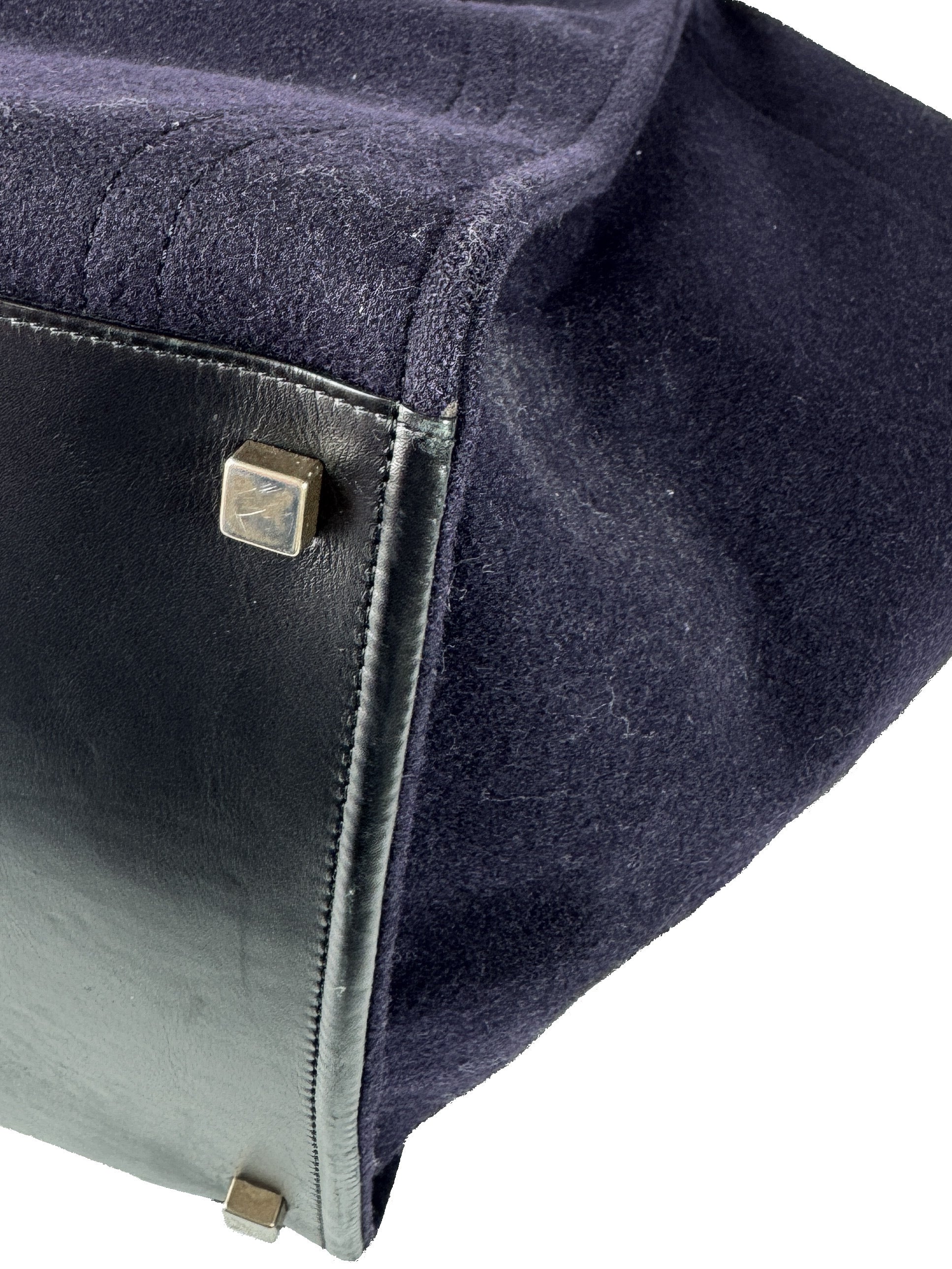 Celine navy wool Phantom tote F-LA-0154