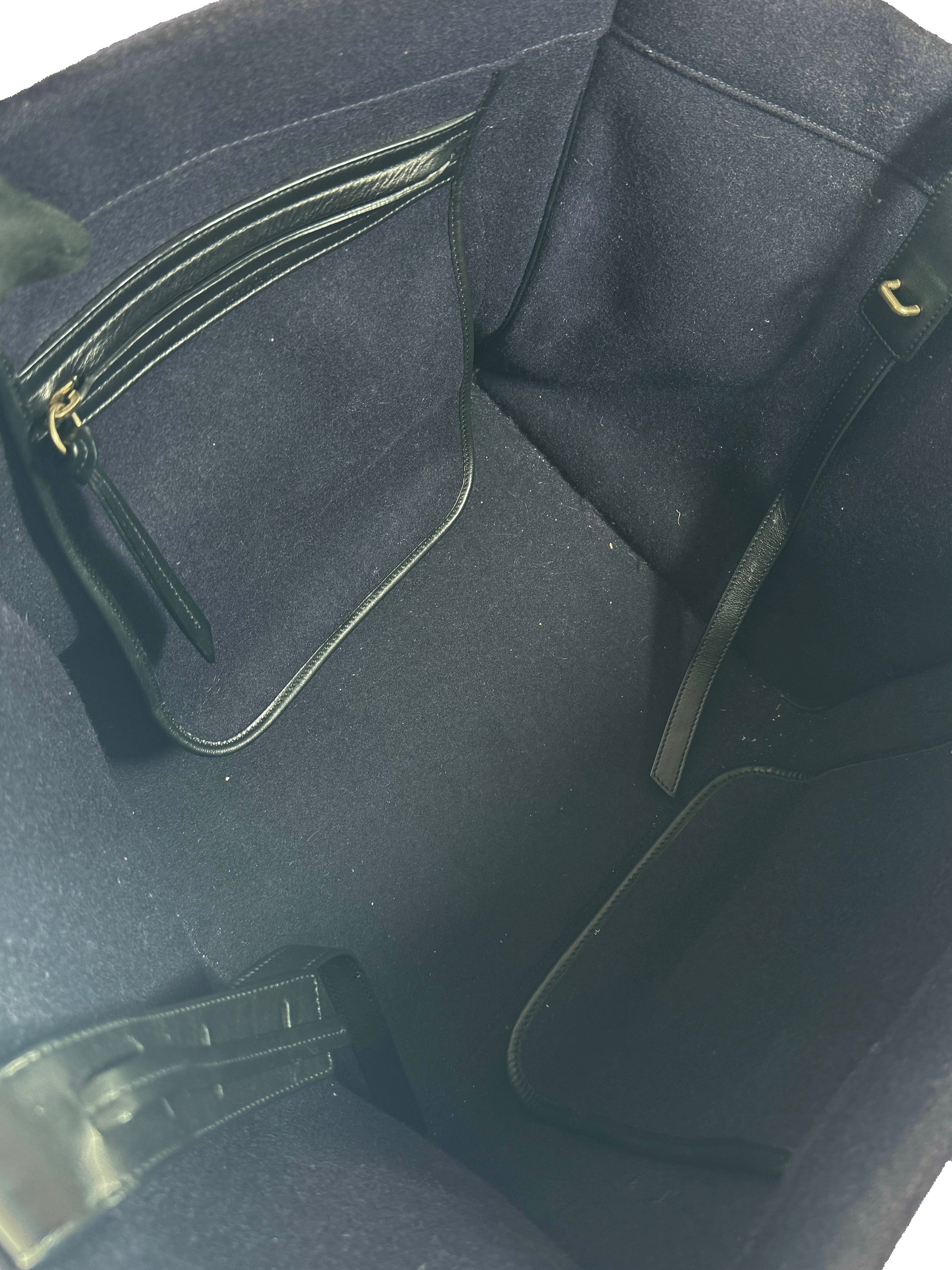 Celine navy wool Phantom tote F-LA-0154