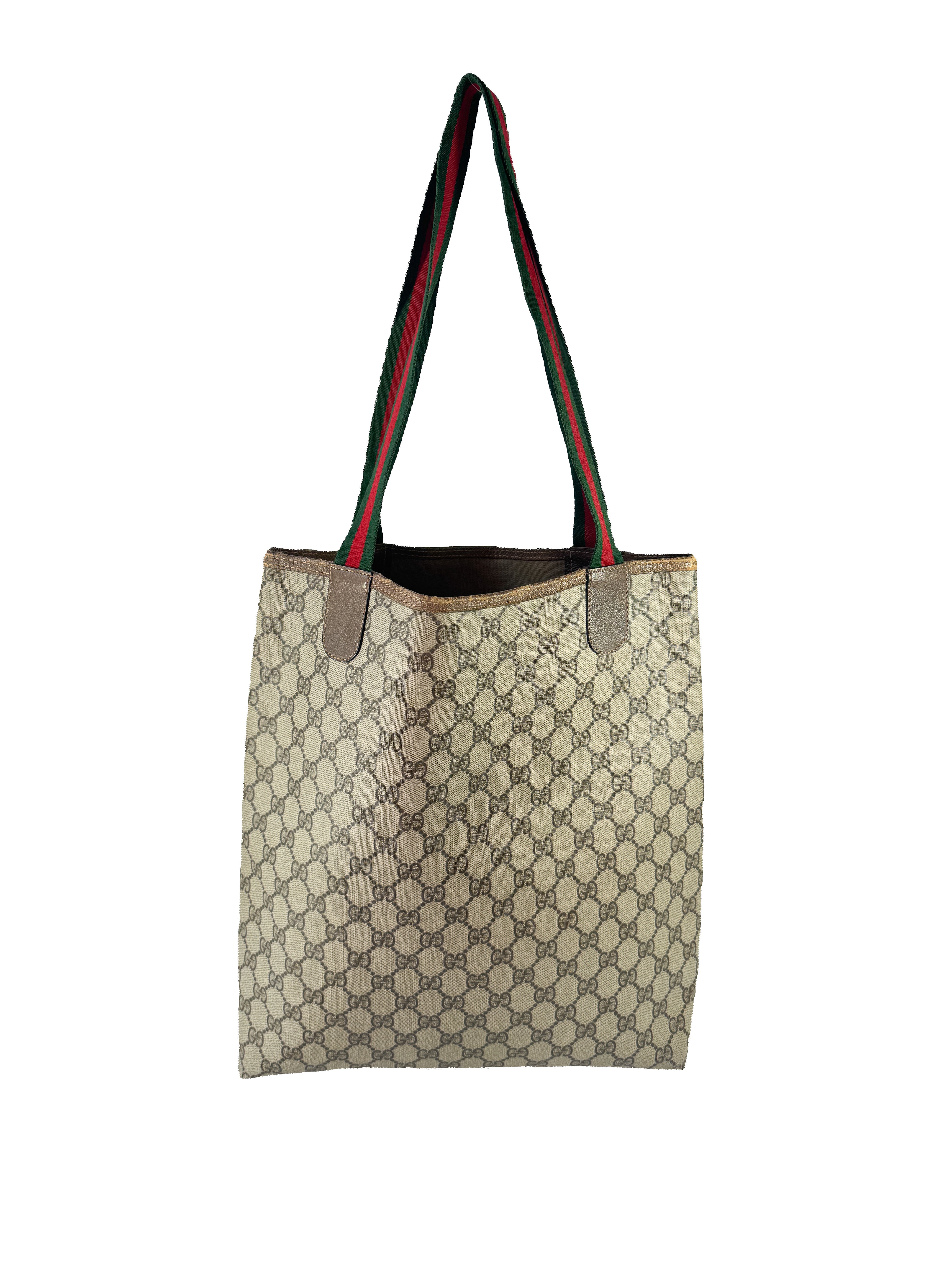 Gucci vintage Sherry line brown GG tote 39-02-003