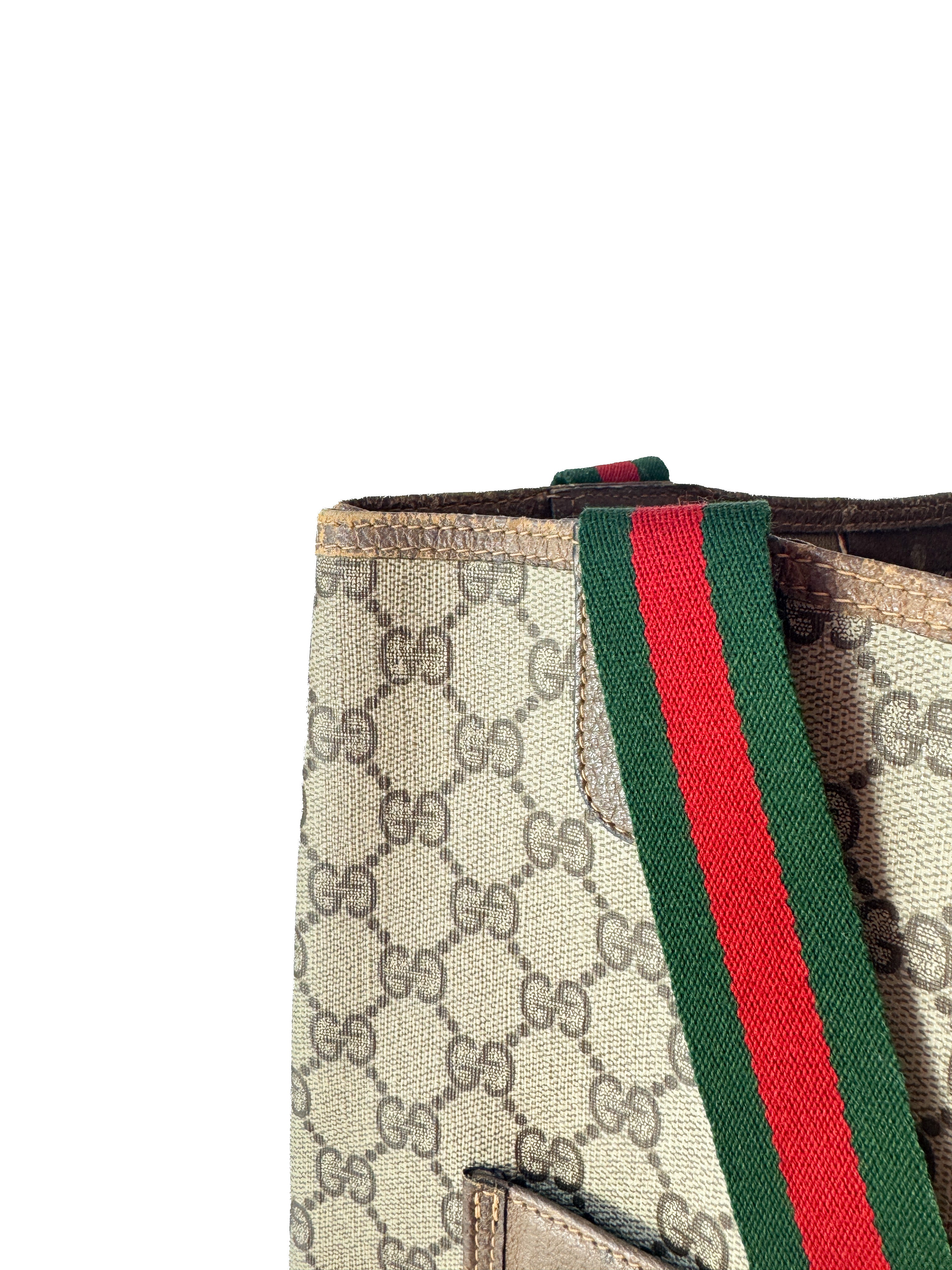 Gucci vintage Sherry line brown GG tote 39-02-003