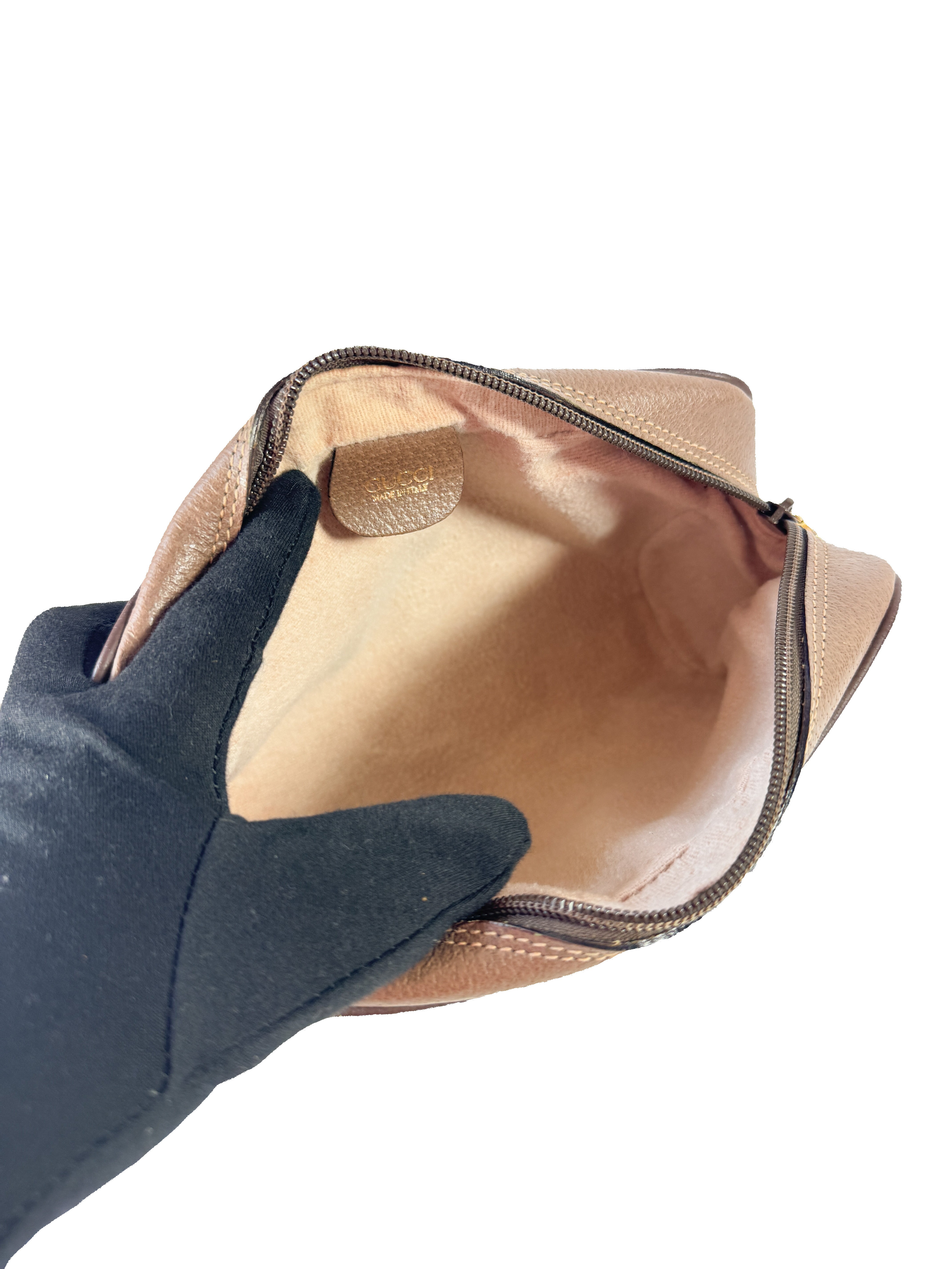 Gucci vintage brown GG sherry line crossbody 001.44.6655