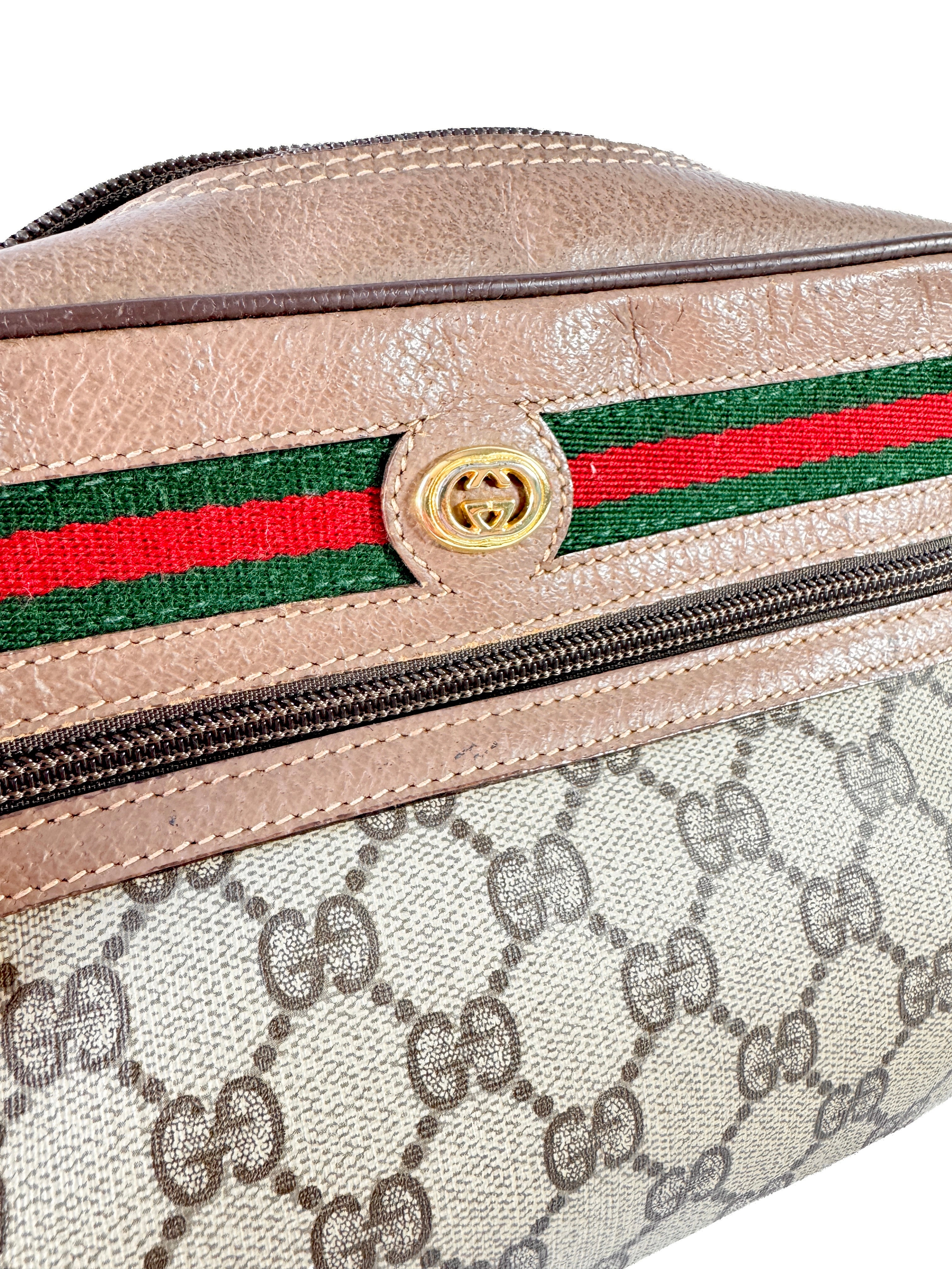 Gucci vintage brown GG sherry line crossbody 001.44.6655