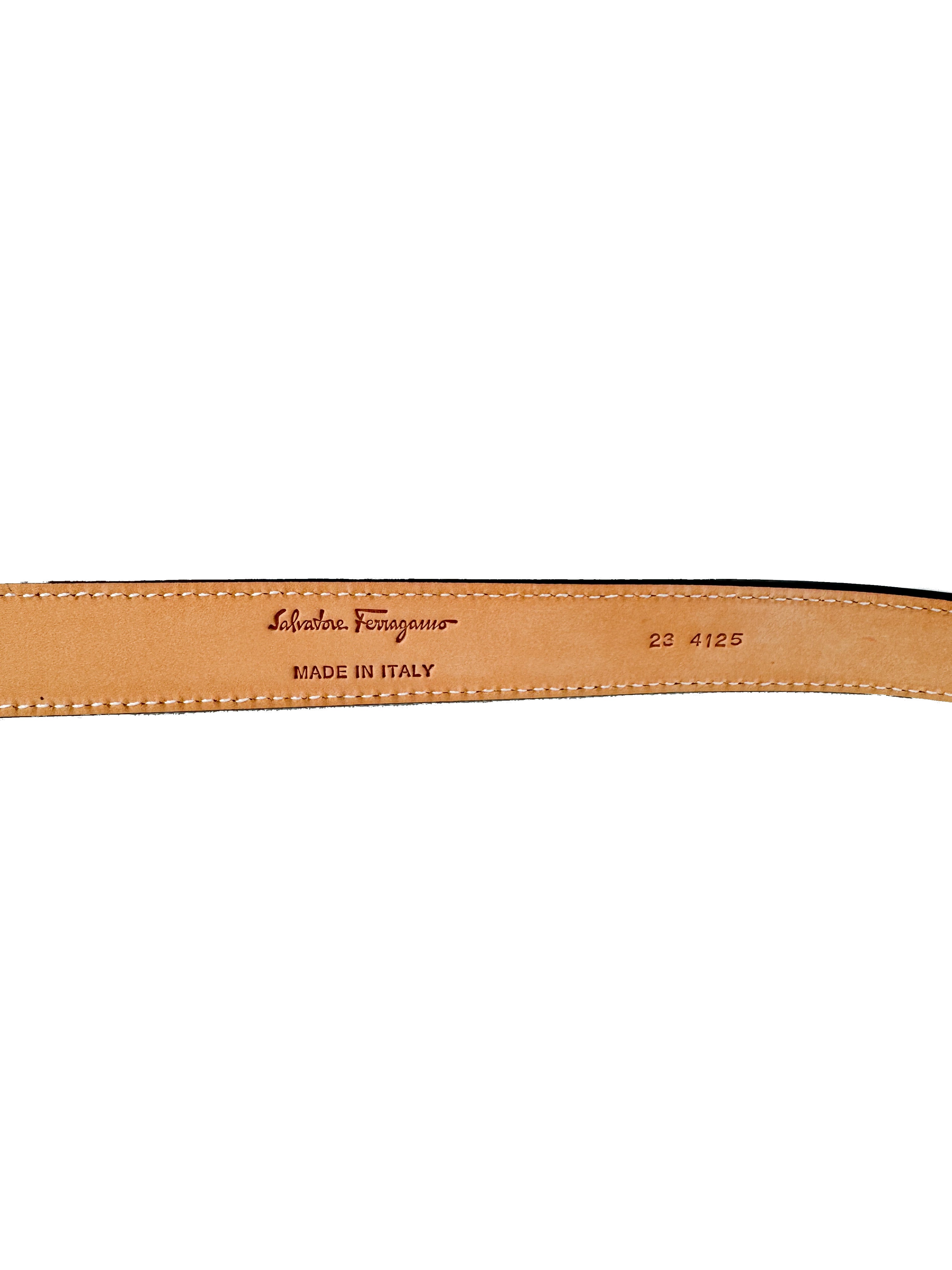 Salvatore Ferragamo black leather belt size S 23 4125