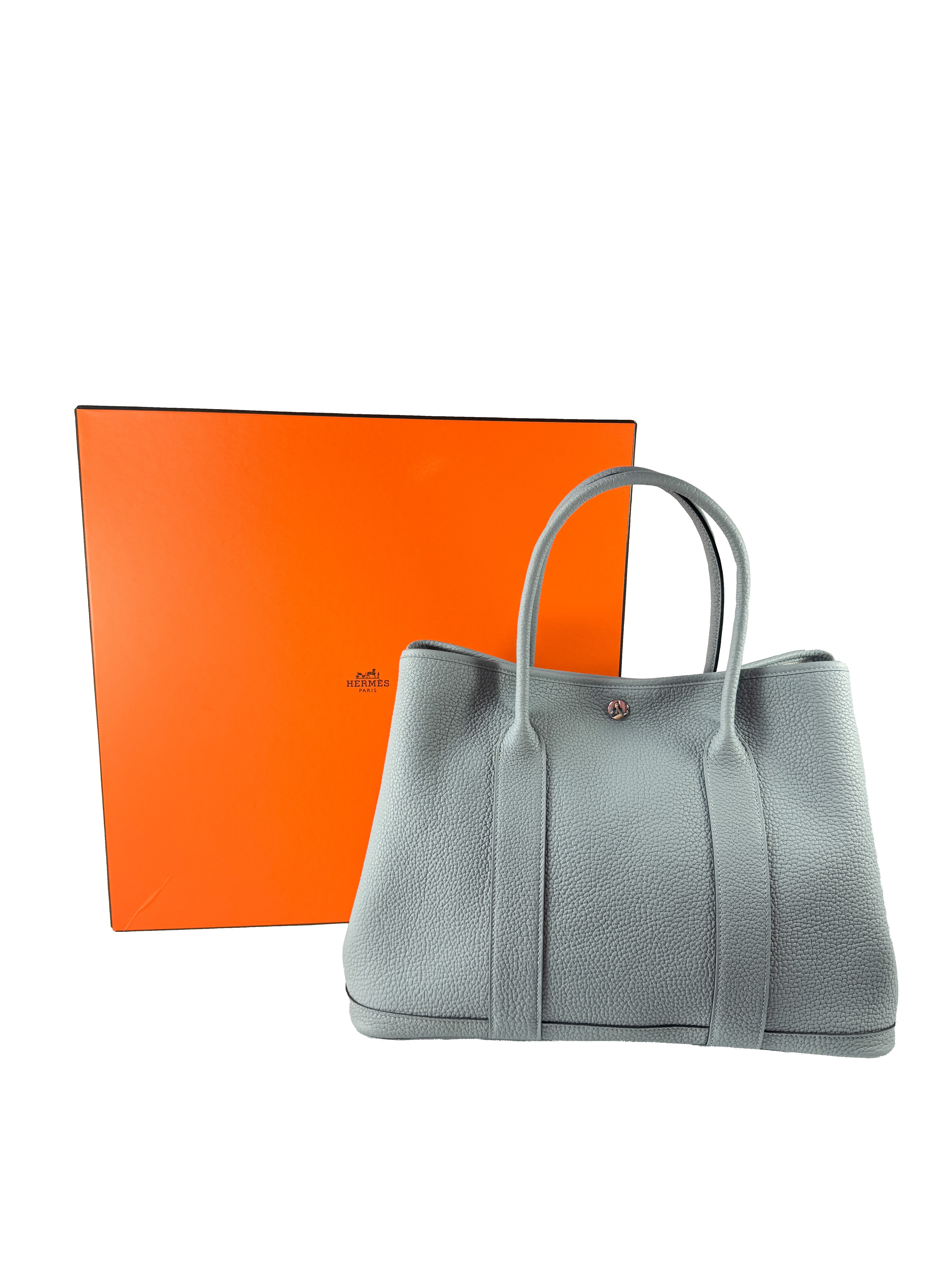 Hermès 2025 Gris Pantin Garden Party 36 K stamp NEW