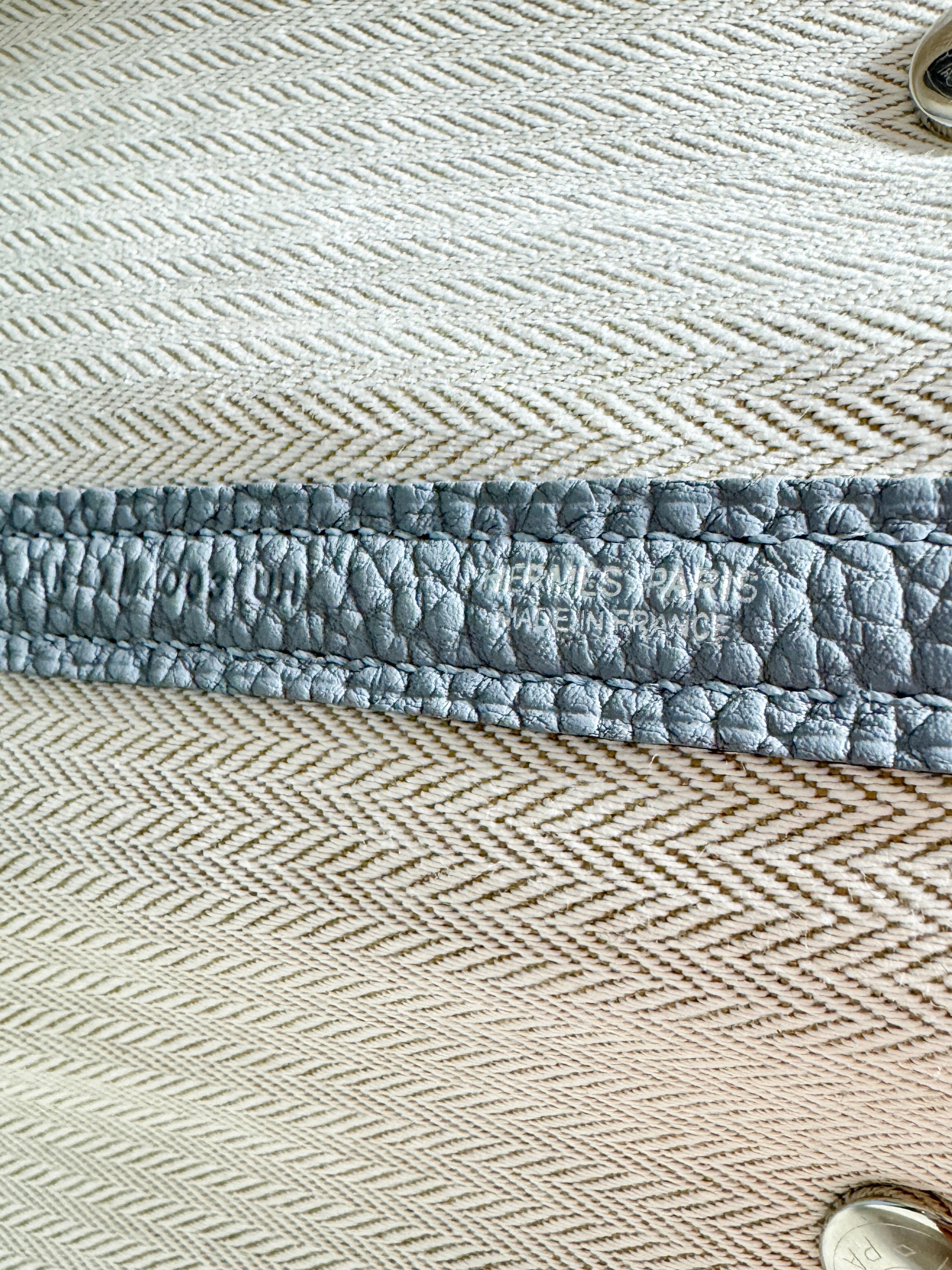 Hermès 2025 Gris Pantin Garden Party 36 K stamp NEW