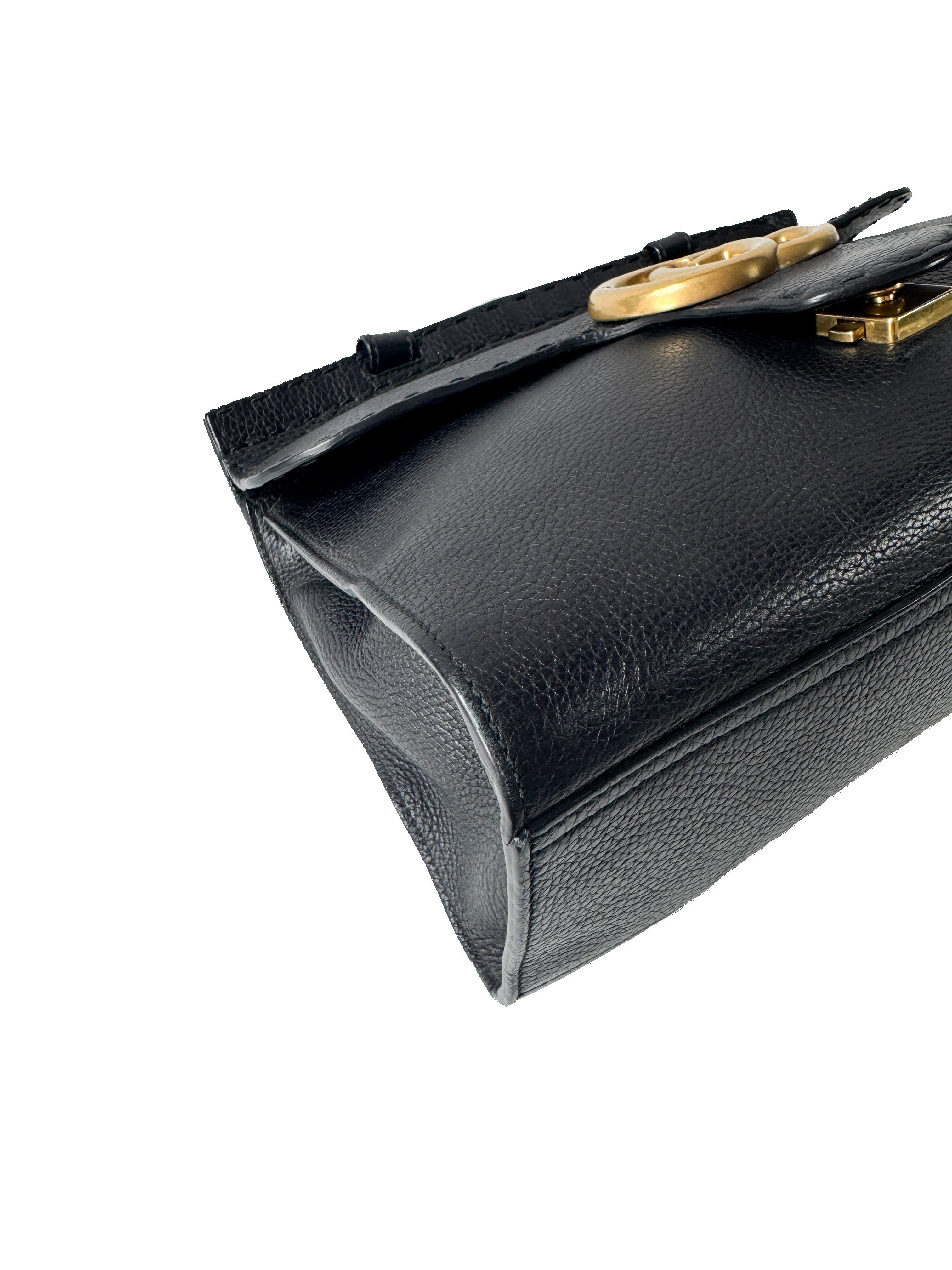 Gucci black GG Marmont top handle bag 421890498879