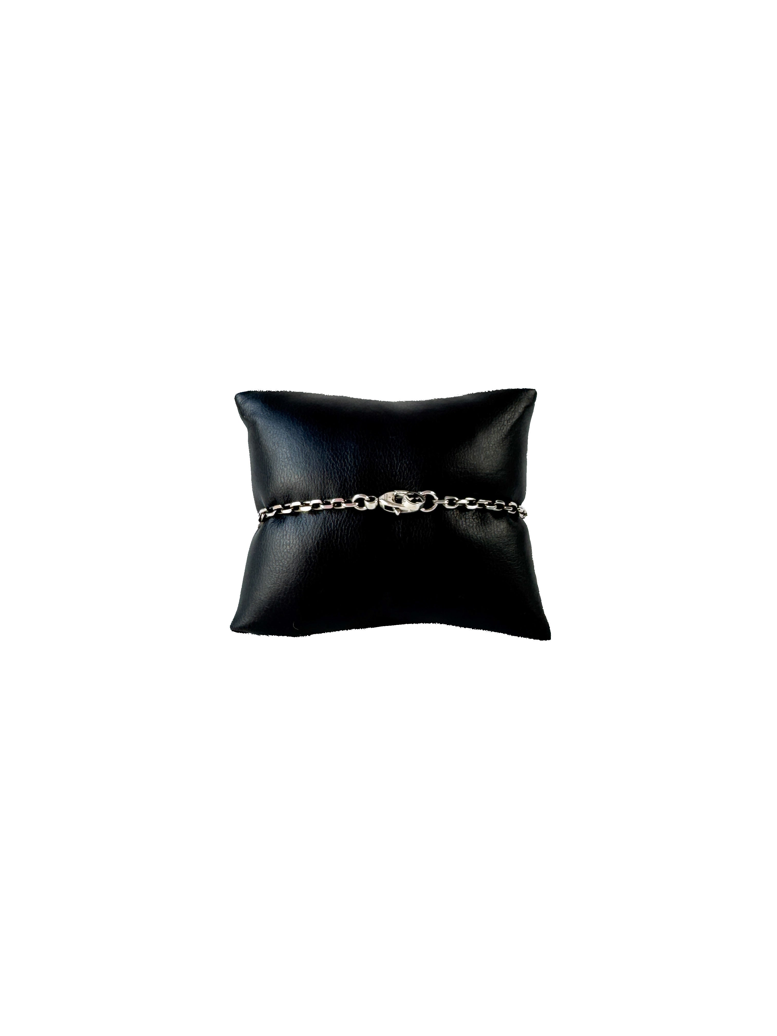 Gucci sterling silver torchon double G Marmont bracelet