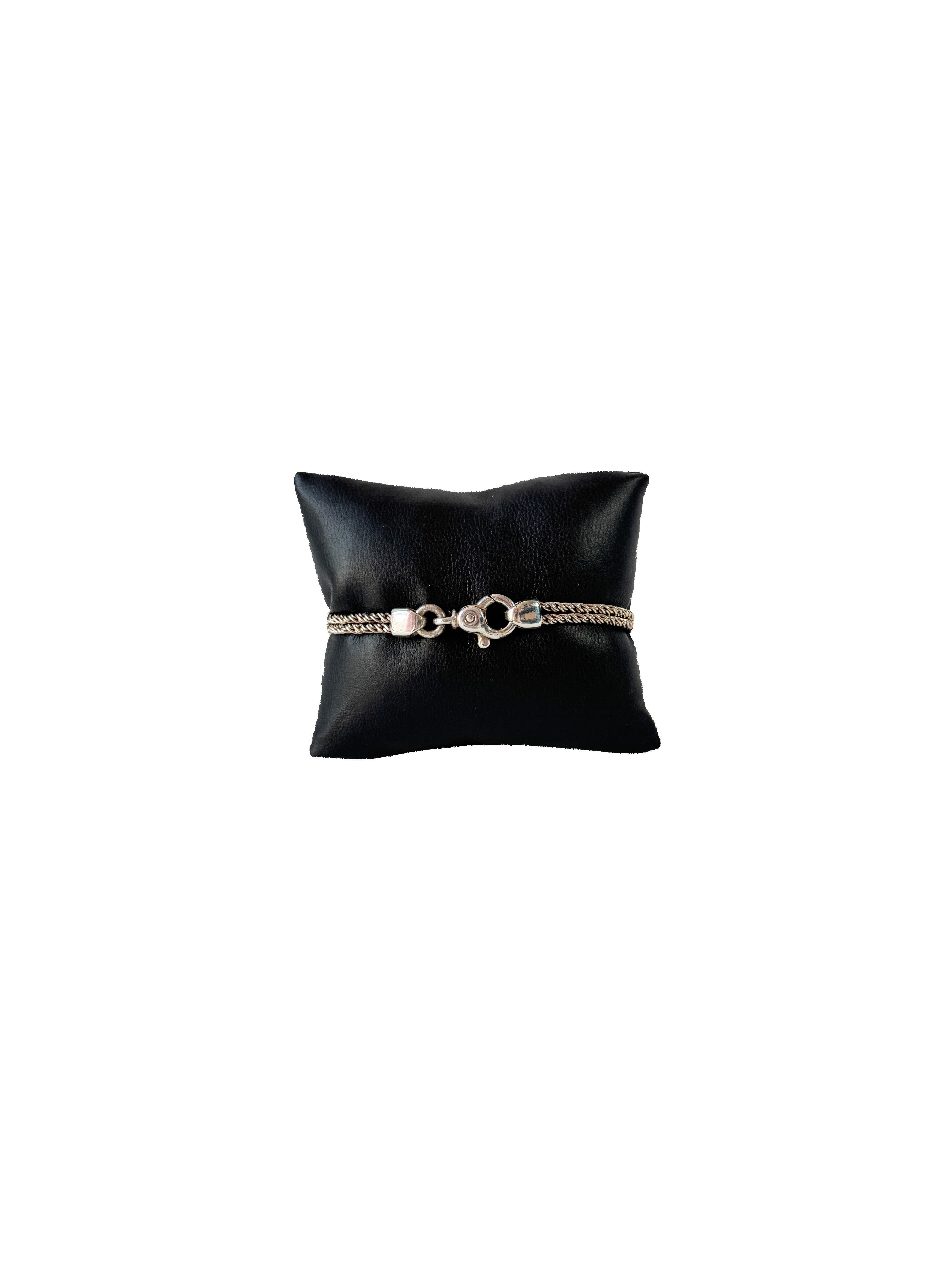 Tiffany & Co sterling silver double rope love knot bracelet