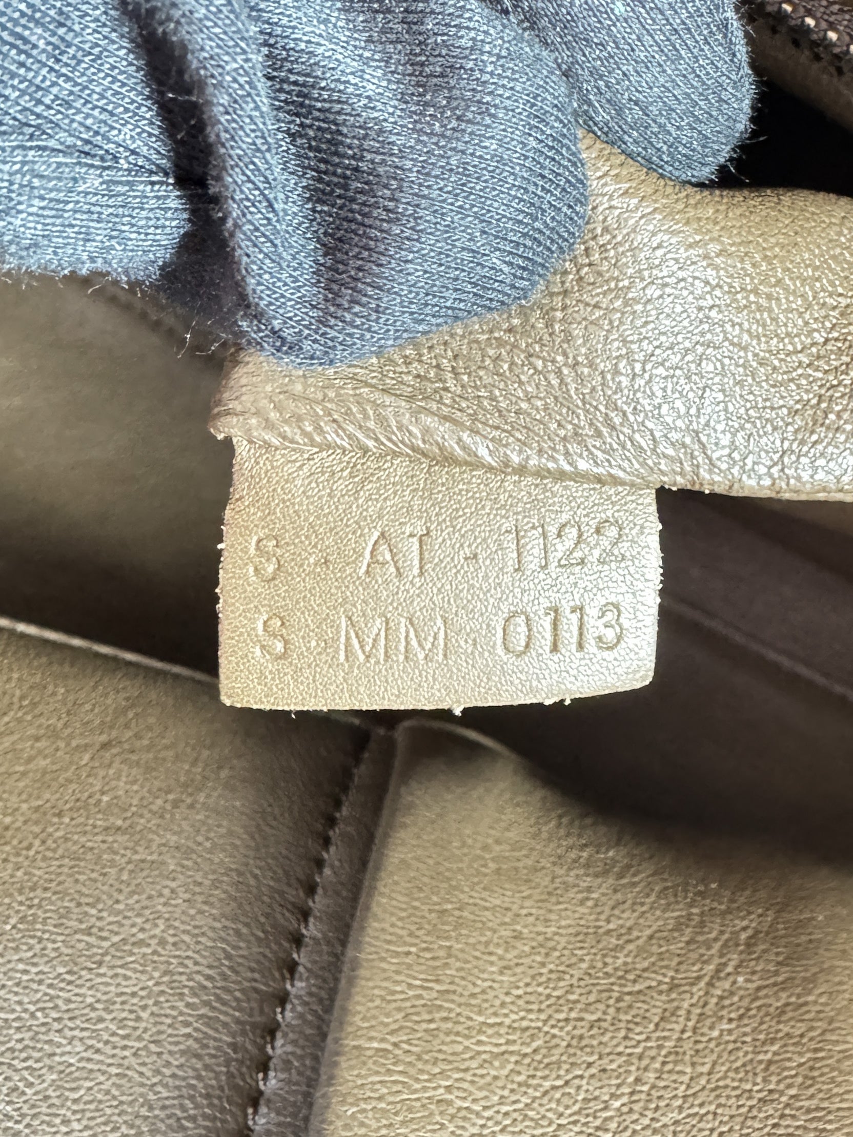 Celine brown leather linen mini Luggage tote S-MM-0113