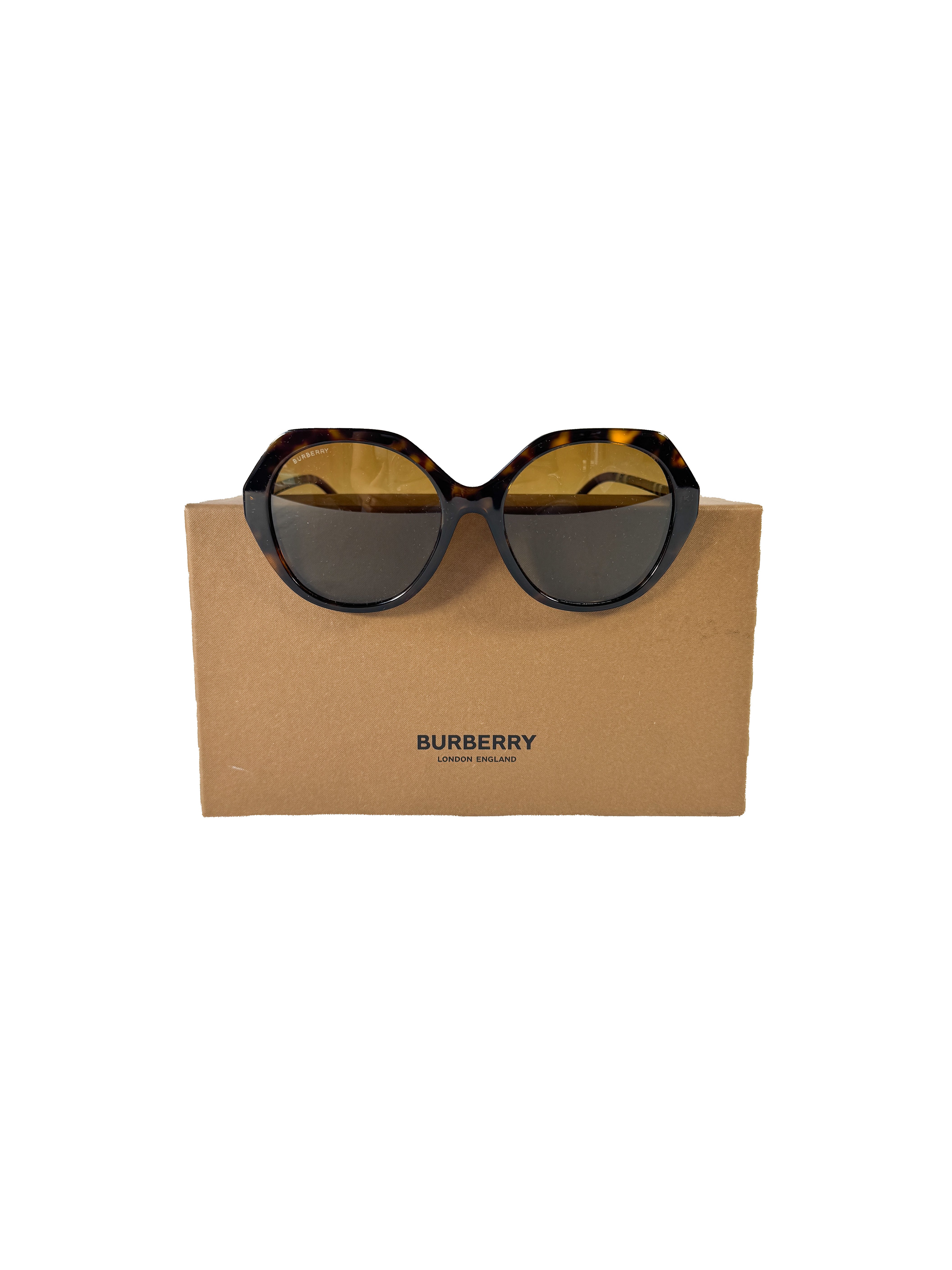 Burberry tortoise geometric sunglasses B4375 CASE/BOX