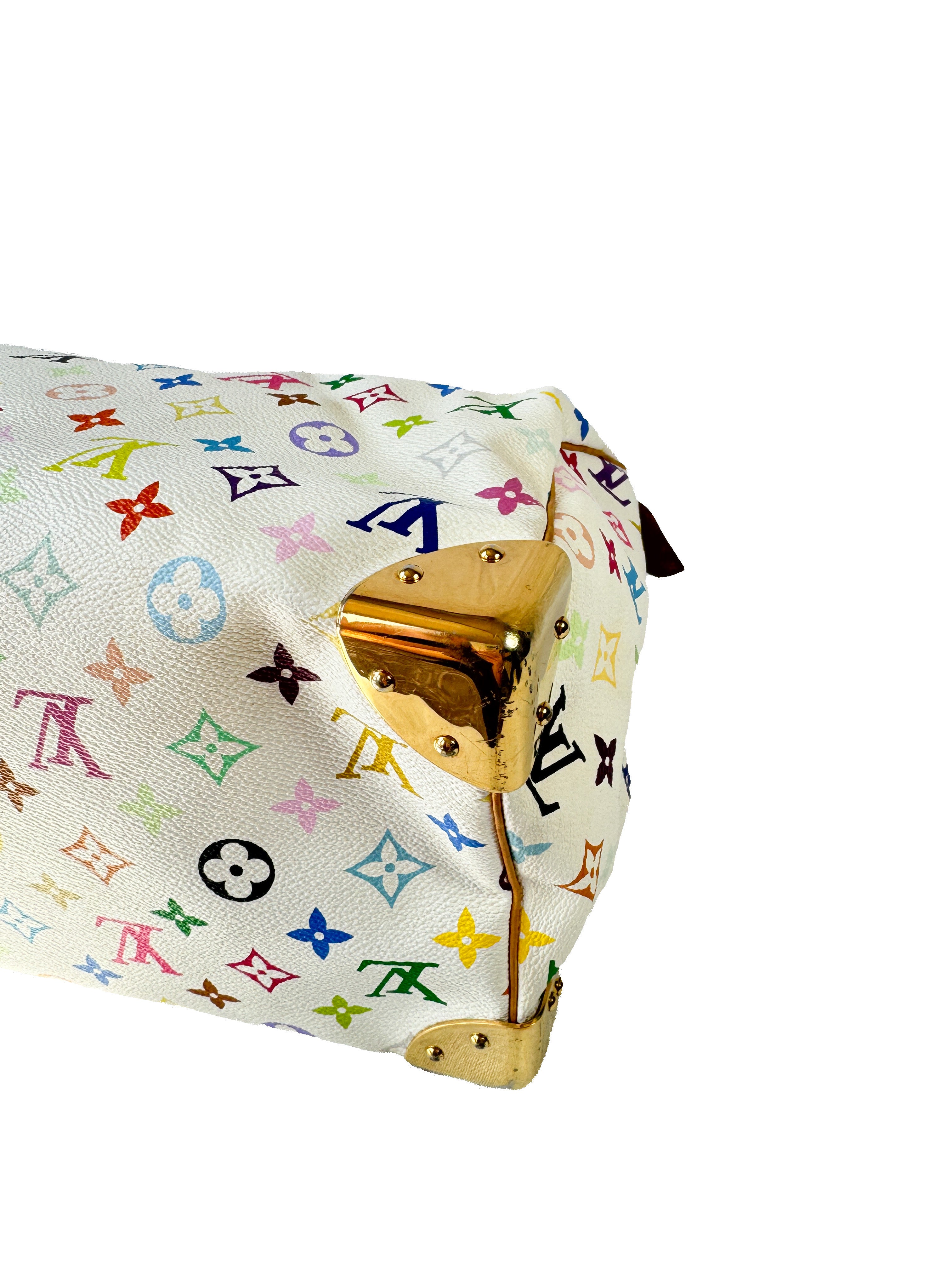 Louis Vuitton white multicolor Speedy 30 SP1005