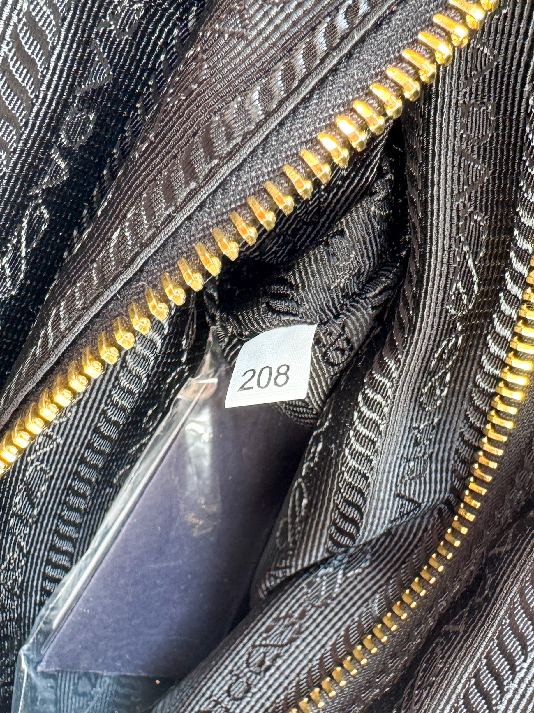 Prada Tessuto black nylon shopping tote 208