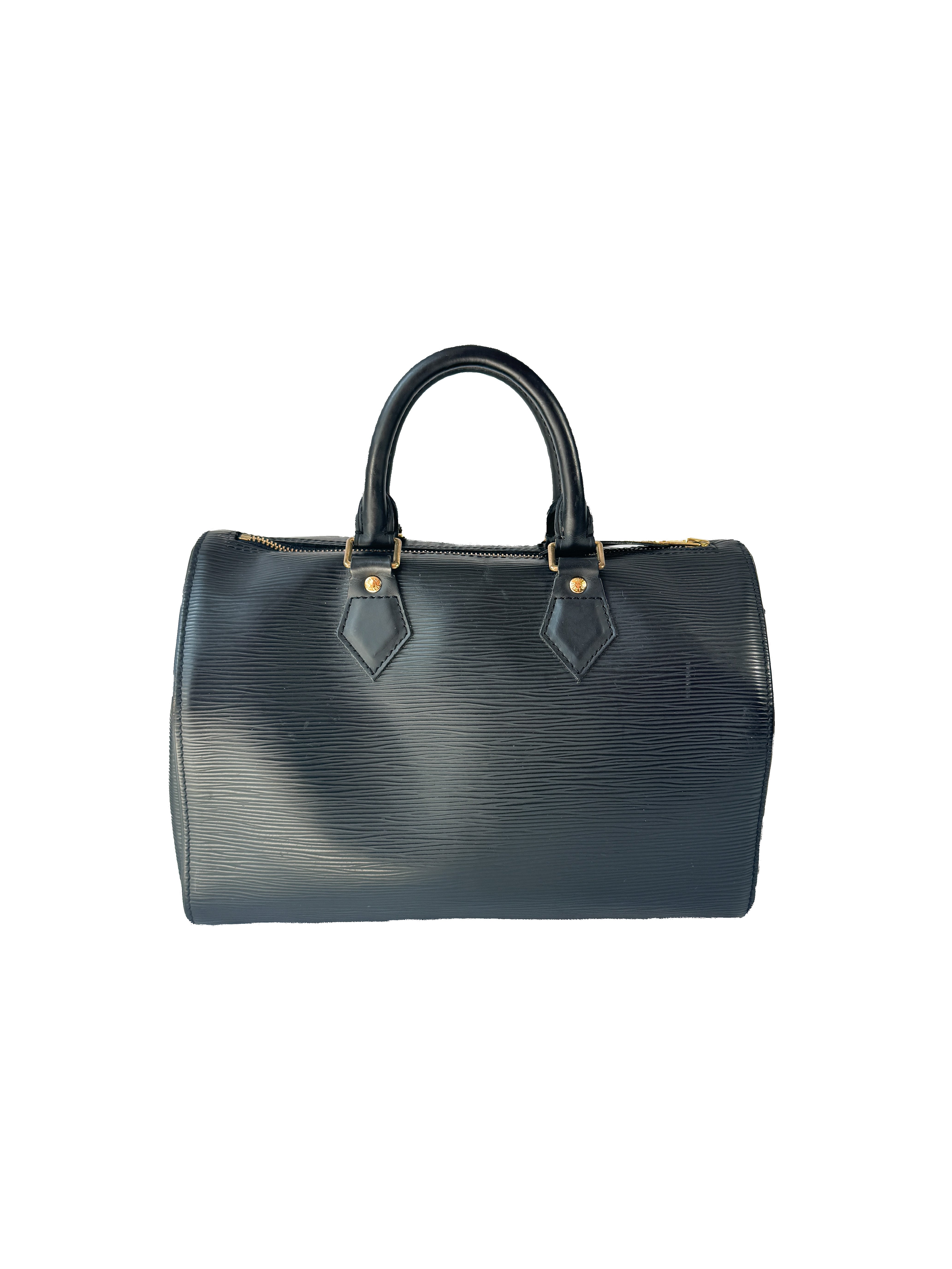 Louis Vuitton black epi speedy 25 SP0035