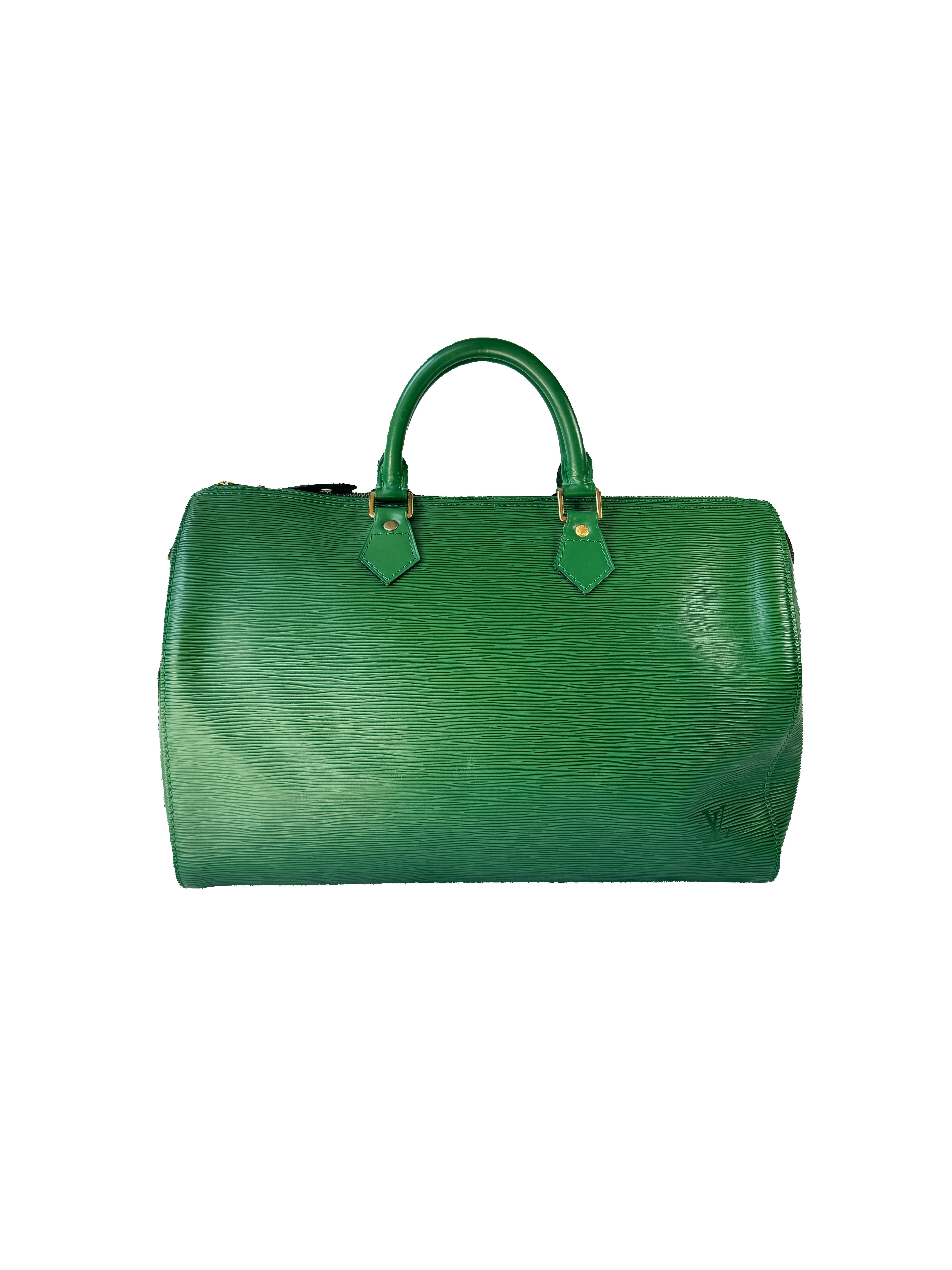 Louis Vuitton Borneo green epi speedy 35 VI0934