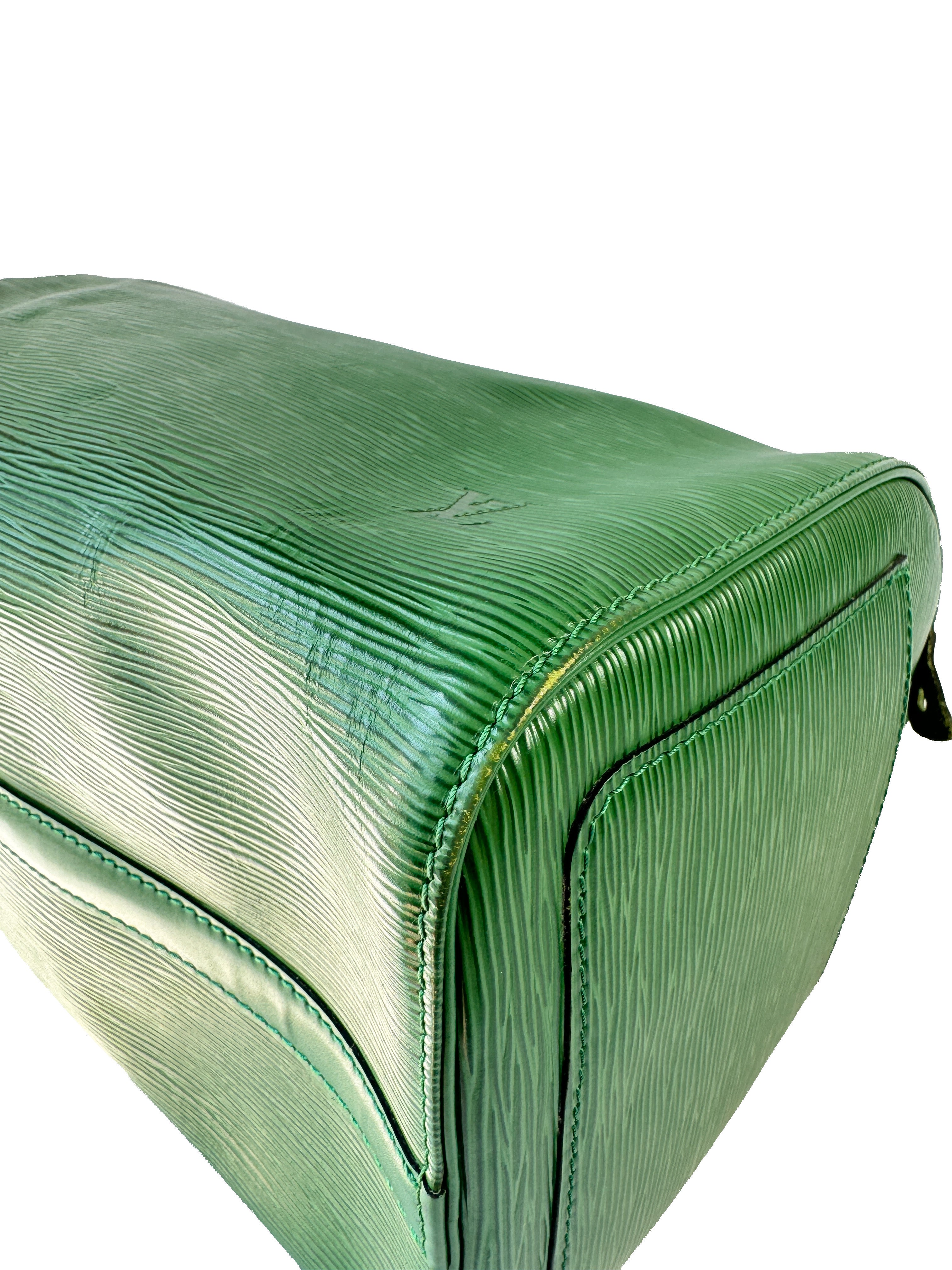 Louis Vuitton Borneo green epi speedy 35 VI0934