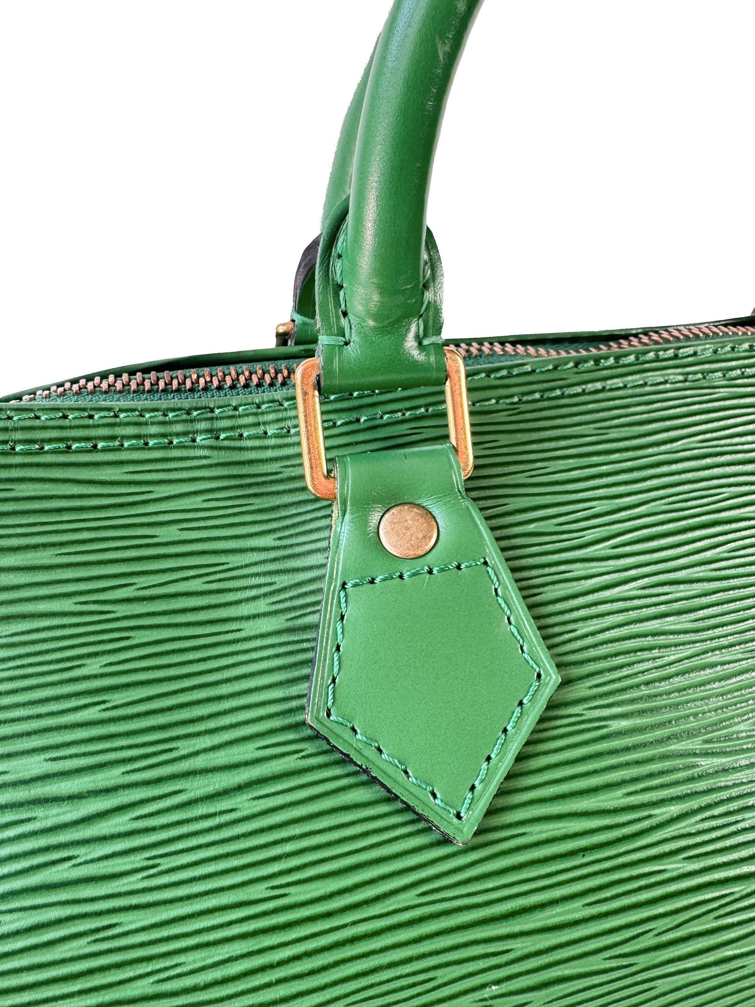 Louis Vuitton Borneo green epi speedy 35 VI0934