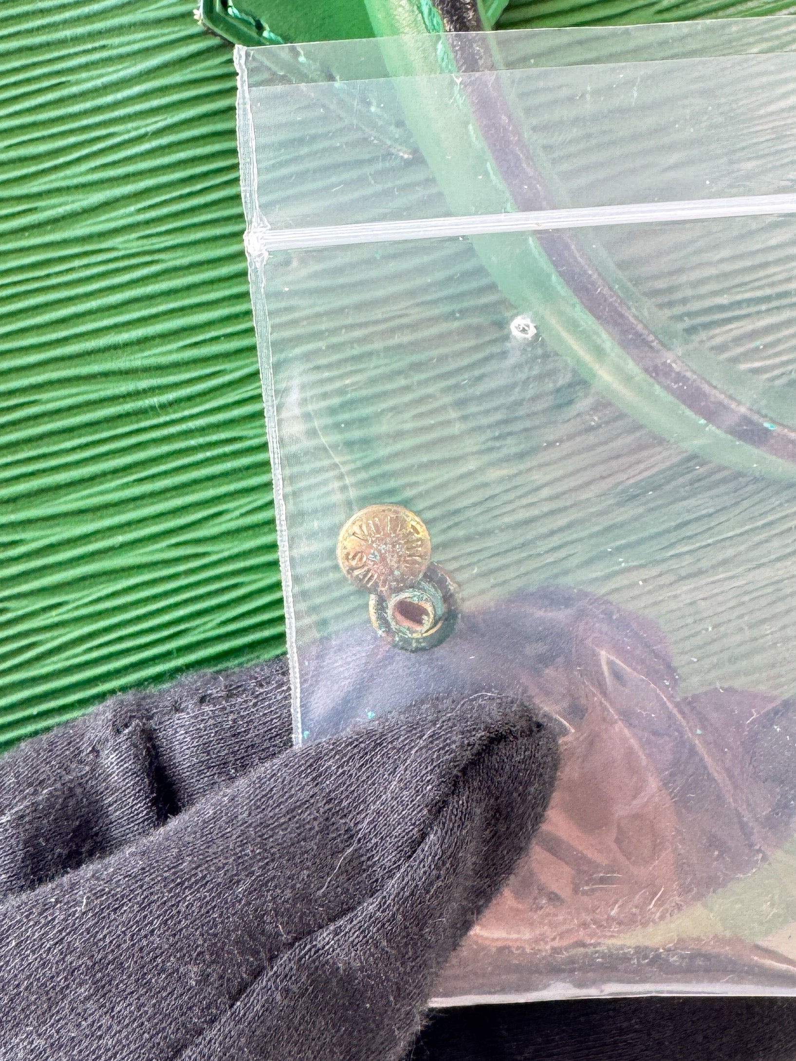 Louis Vuitton Borneo green epi speedy 35 VI0934