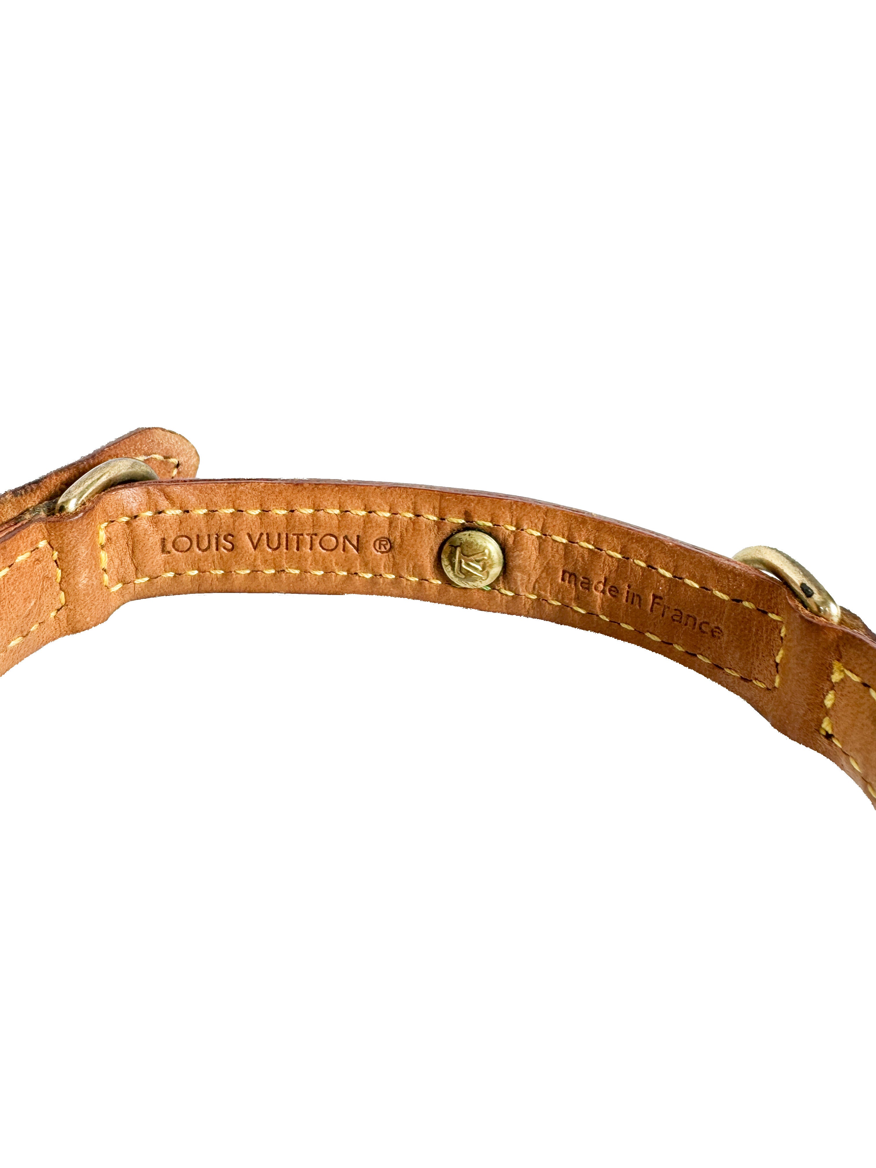 Louis Vuitton monogram dog collar SL0031