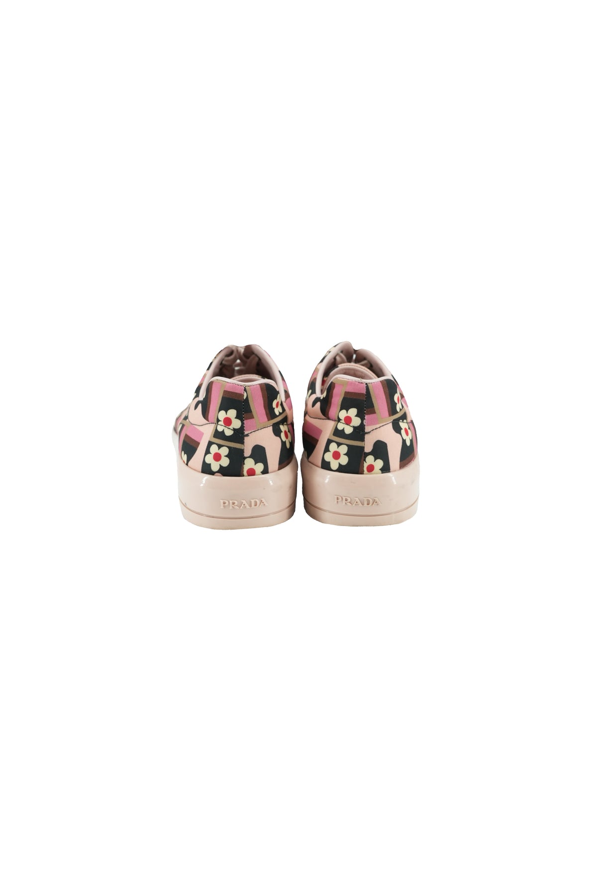 Prada pink floral print sneakers size 39