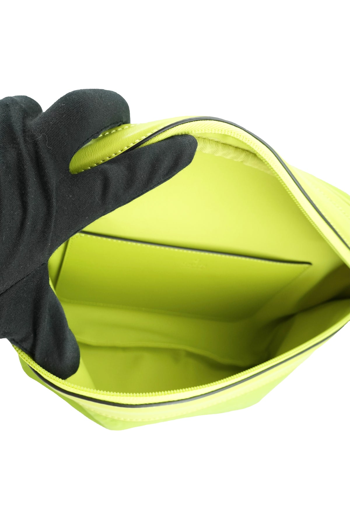 Gucci lime green rubber leather belt bag 486628