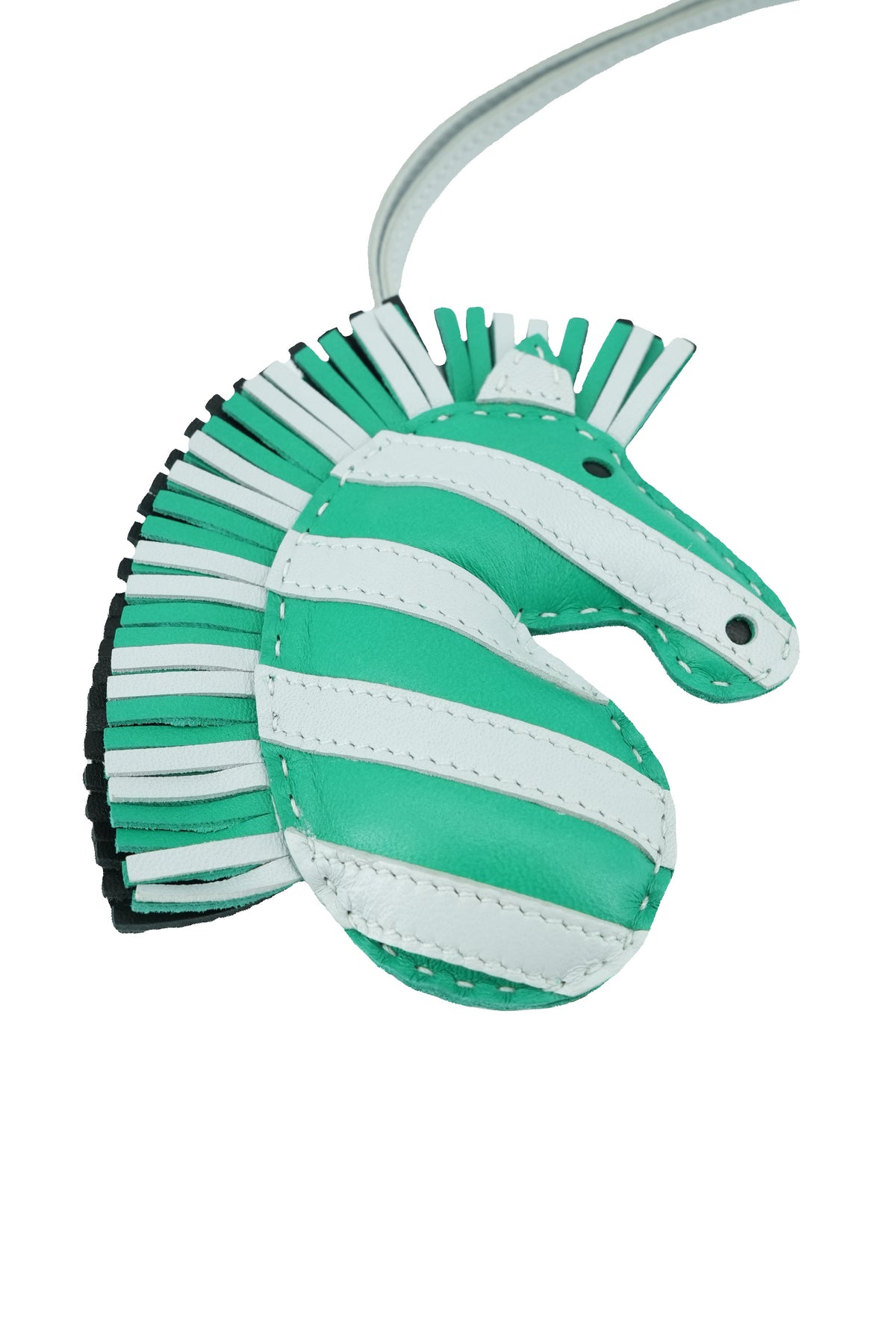 Hermès green, light blue GeeGee Savannah bag charm