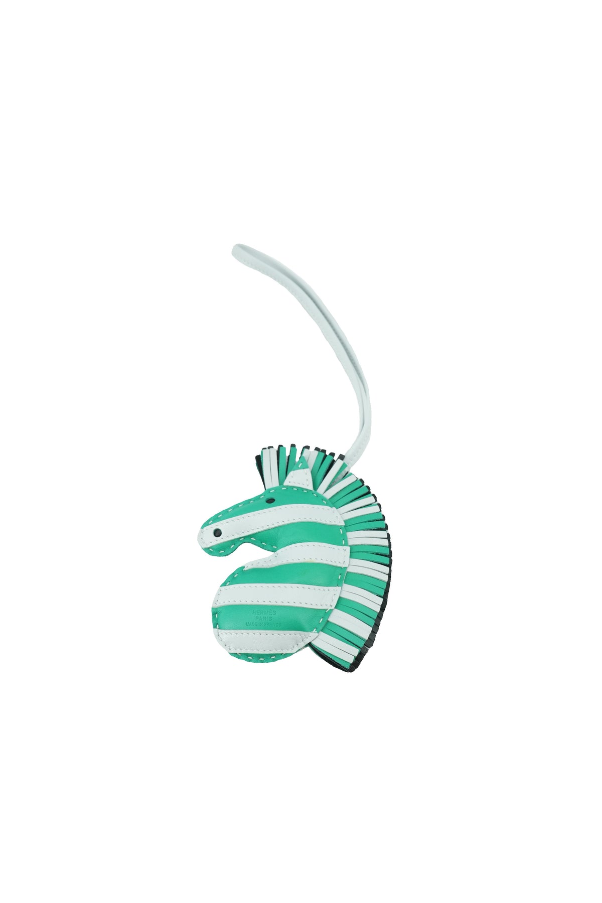 Hermès green, light blue GeeGee Savannah bag charm
