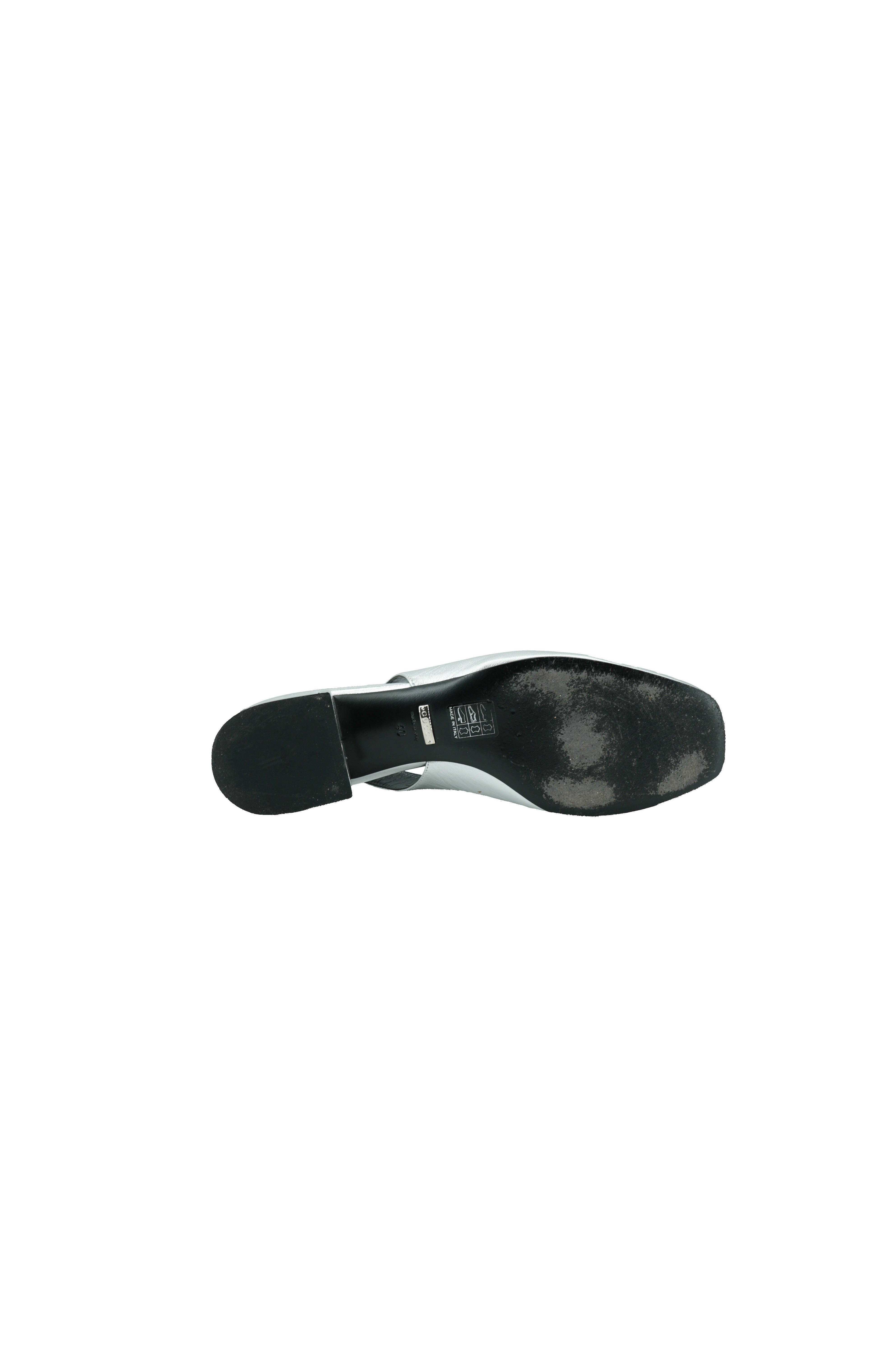 Gucci Horsebit silver metallic slingback flats size 40 BOX