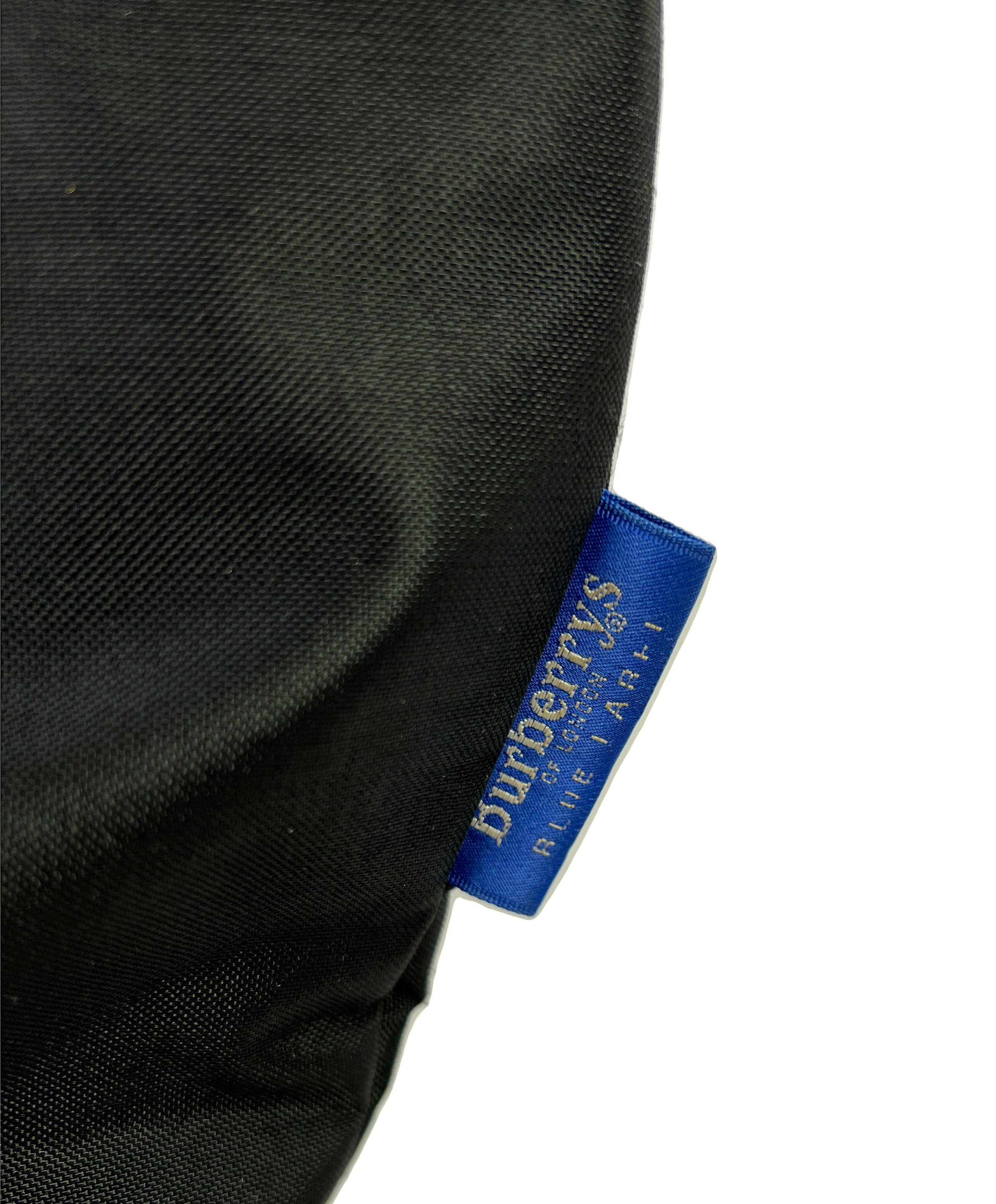 Burberry vintage black plaid nylon tote