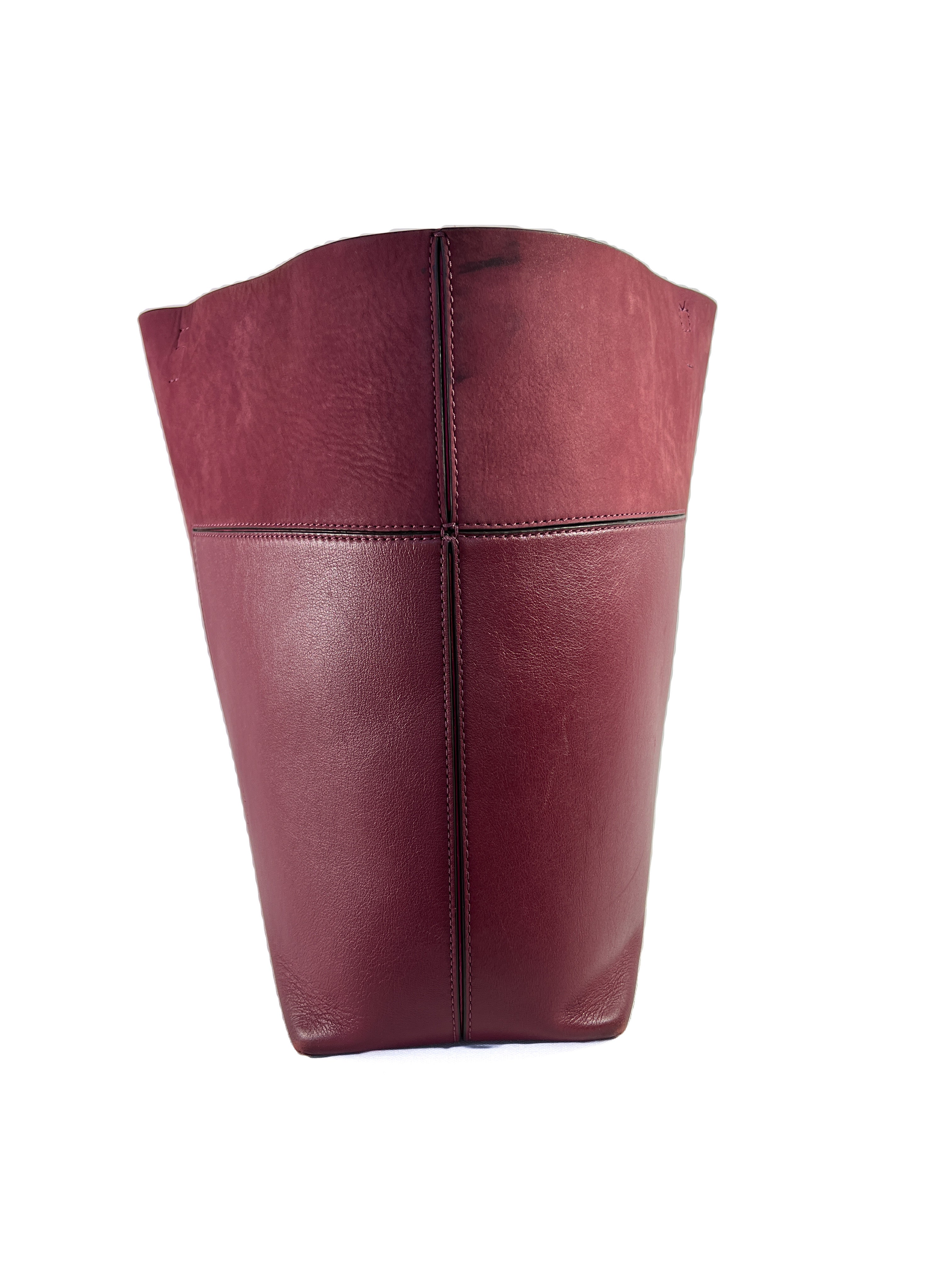 Tory Burch berry leather suede large tote