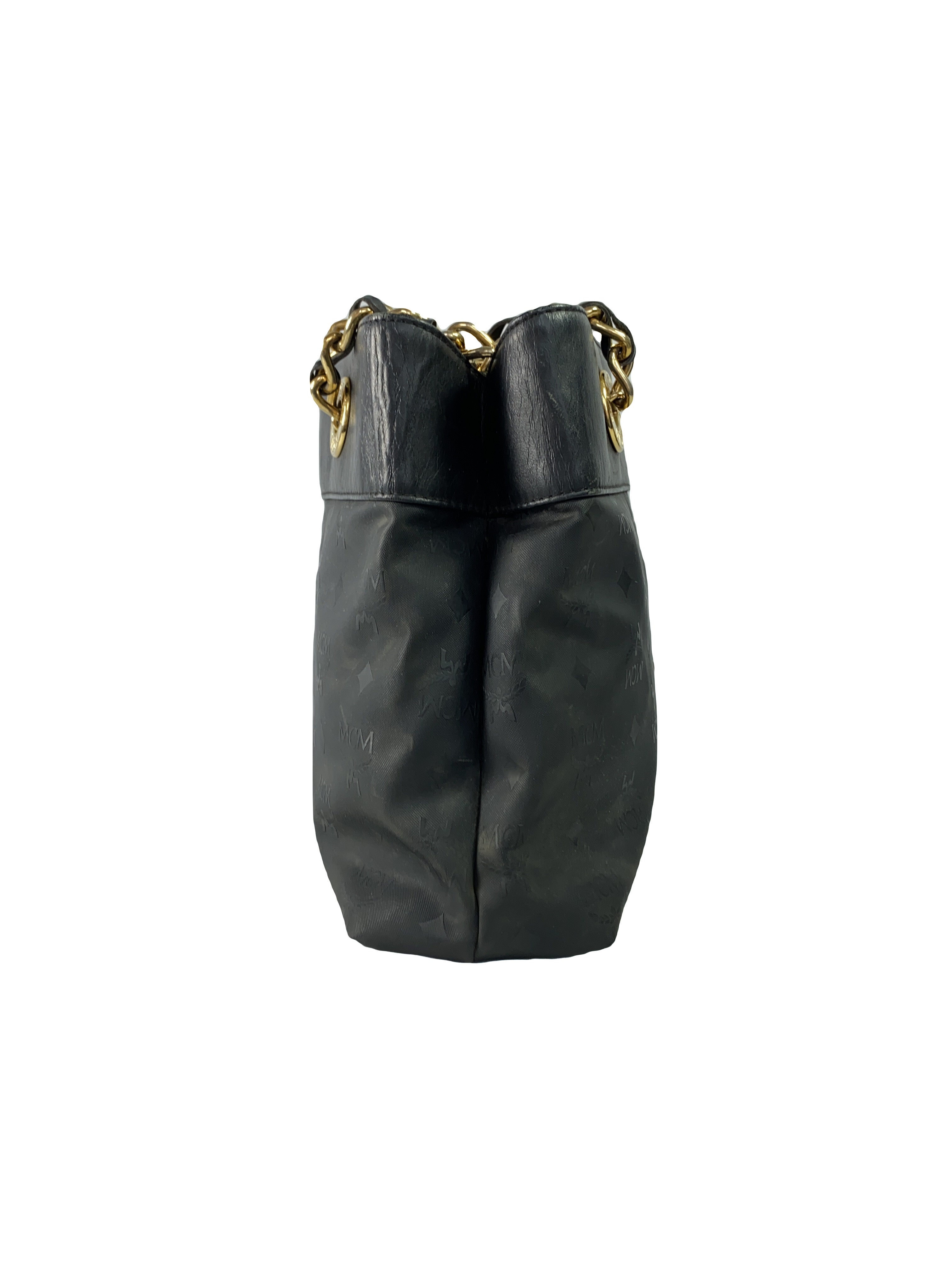 MCM black vintage shoulder bag