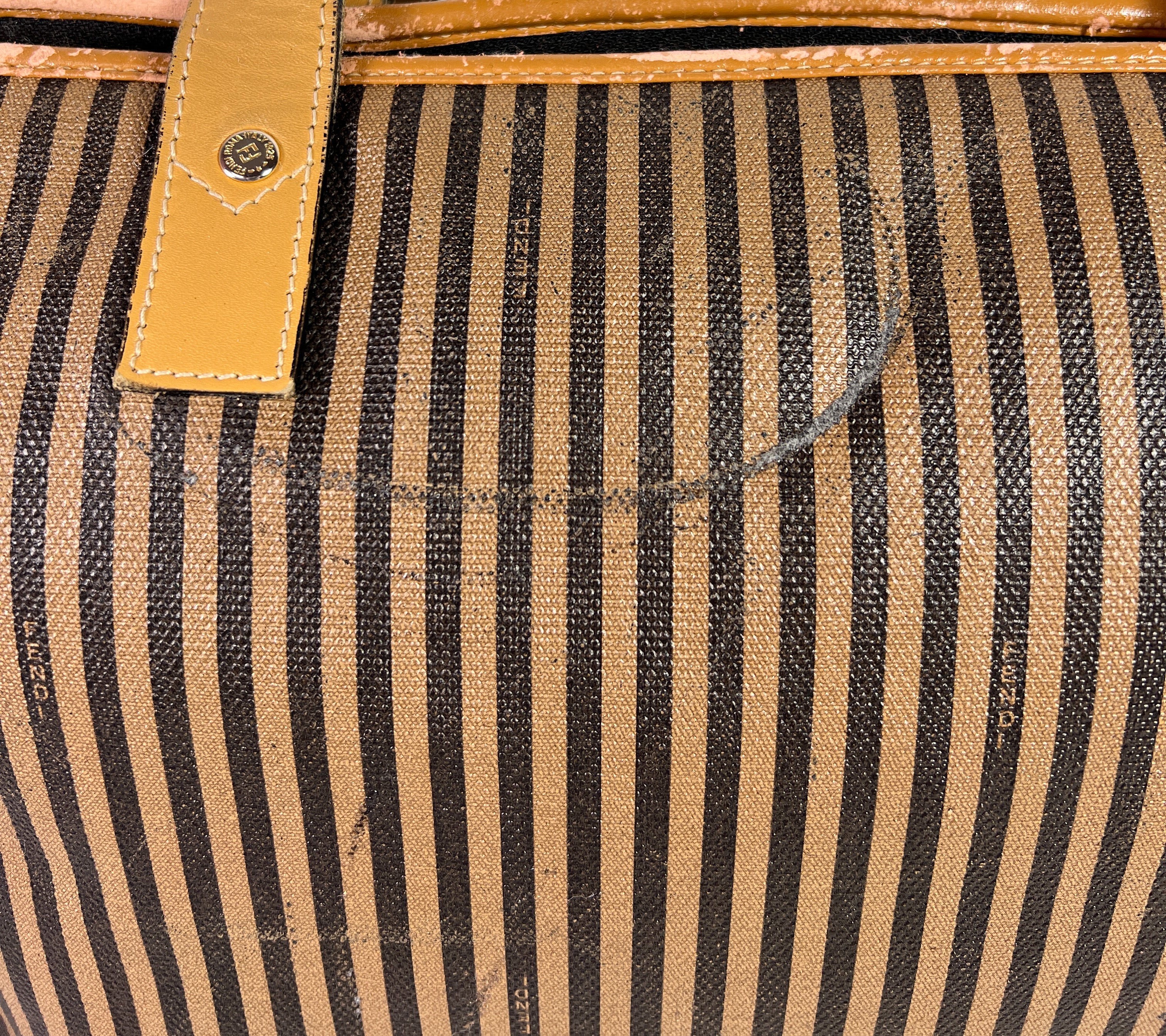 Fendi vintage Penguin striped tote AS IS