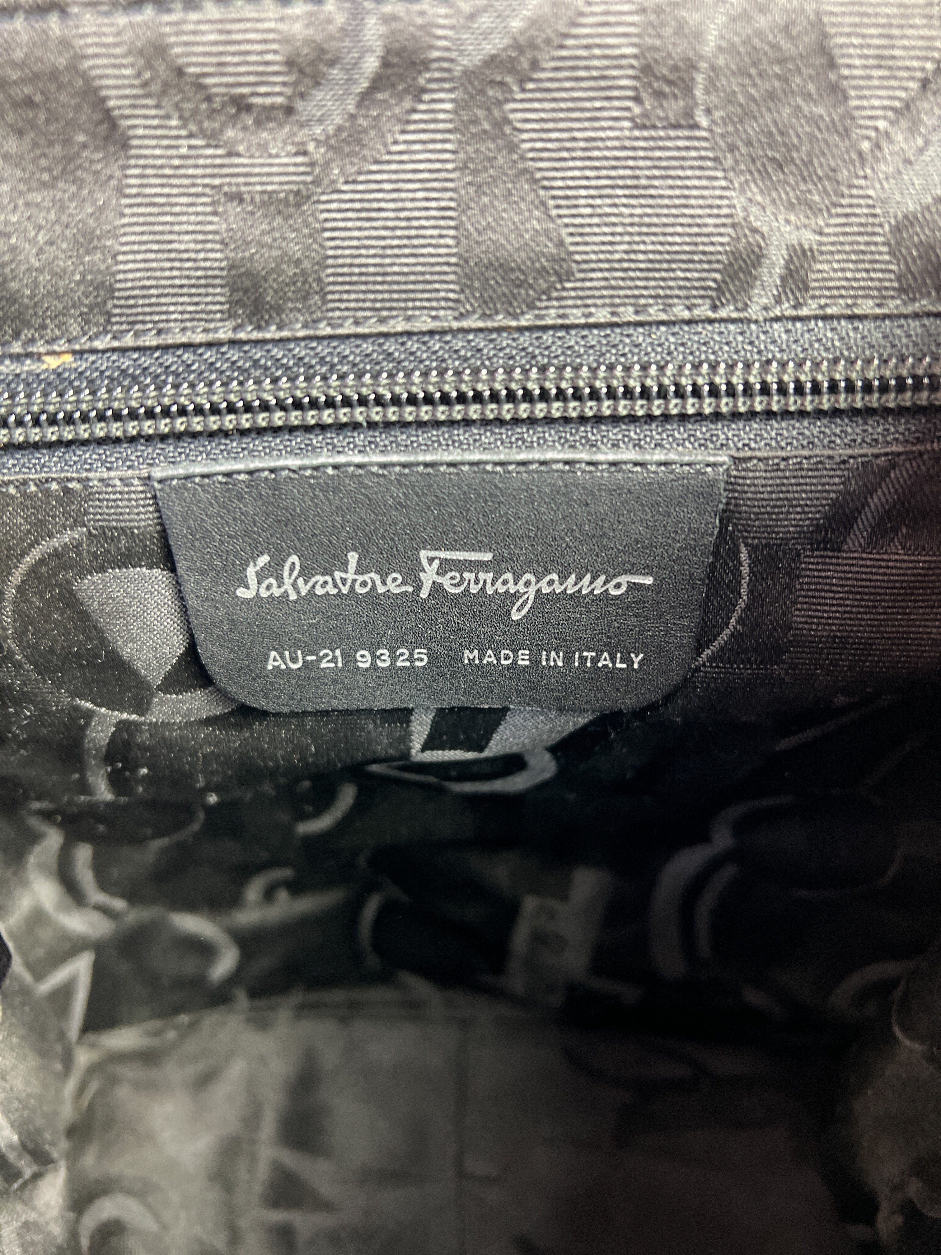 Salvatore Ferragamo black nylon vintage backpack