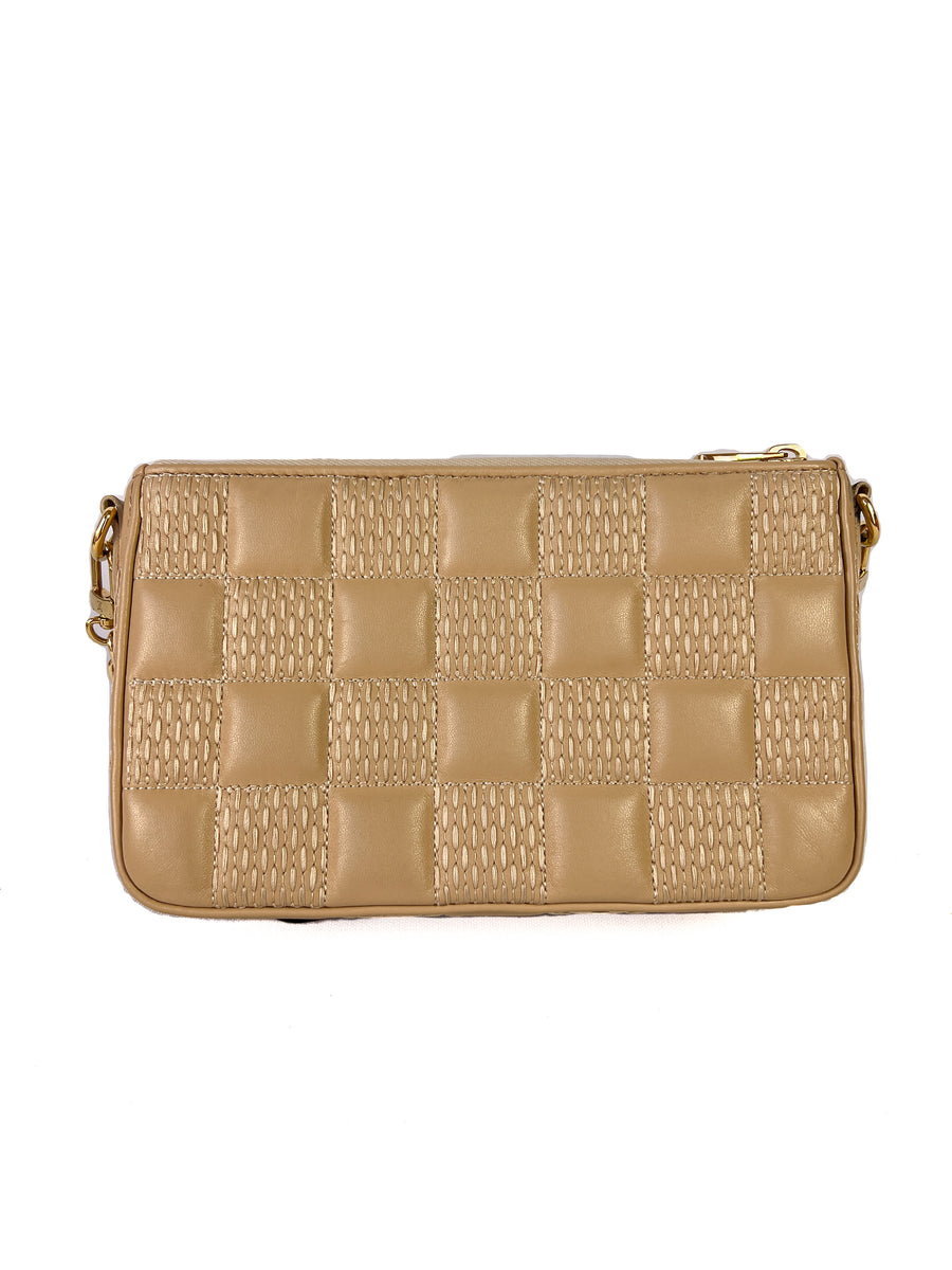 Louis Vuitton beige quilted Troca Pochette crossbody – My