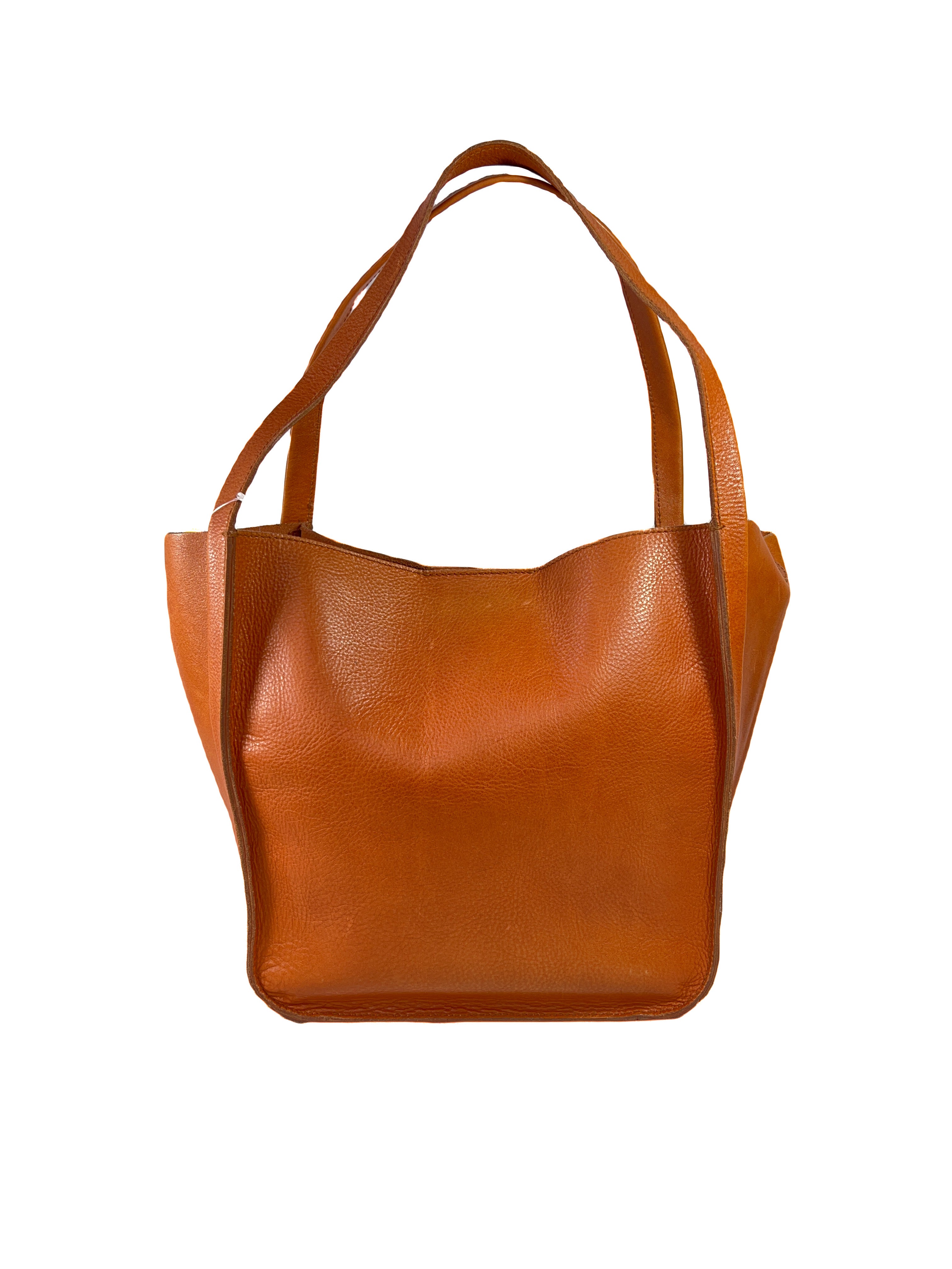 Madewell saddle brown leather satchel