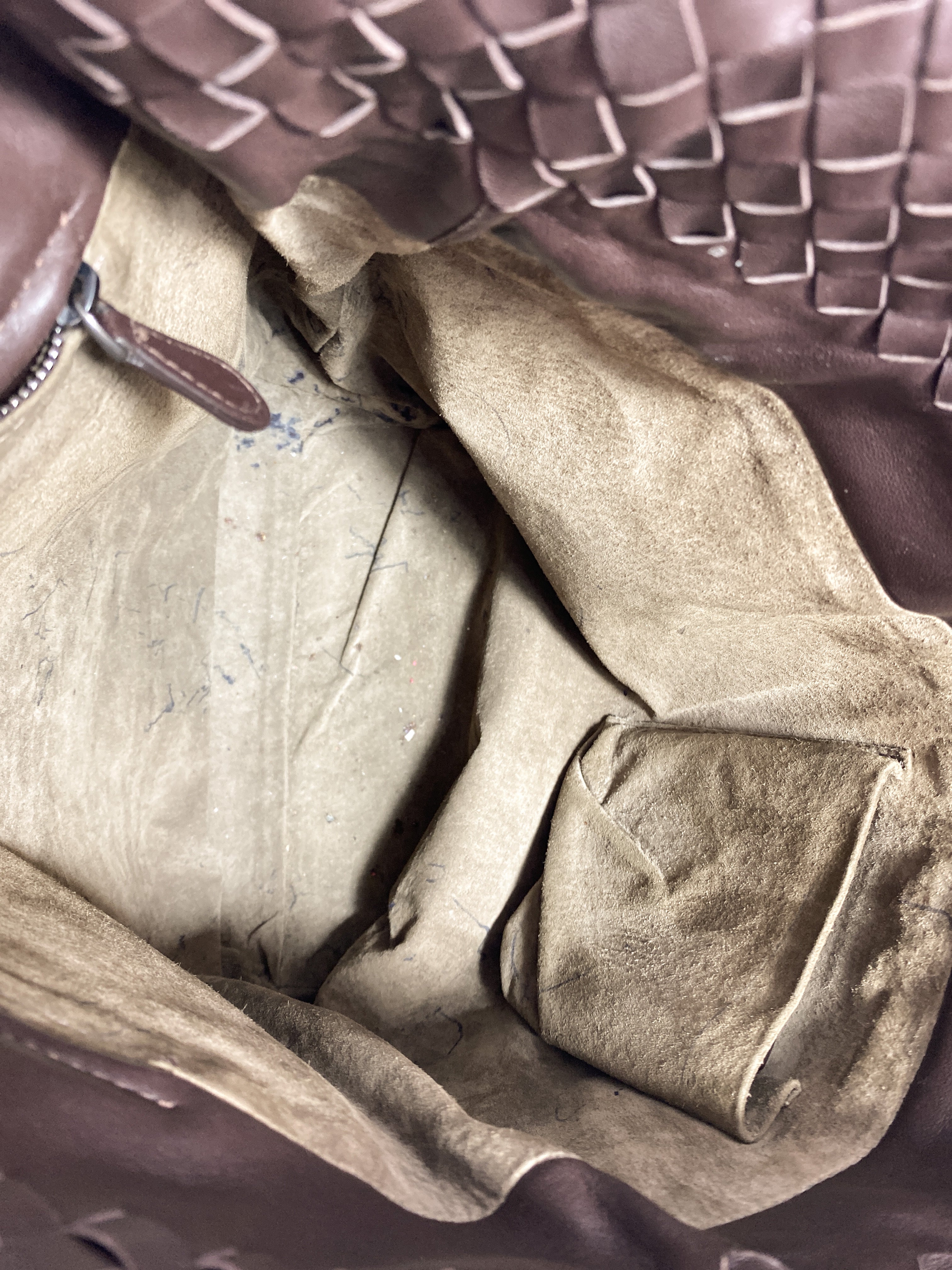 Bottega Veneta brown leather woven tote