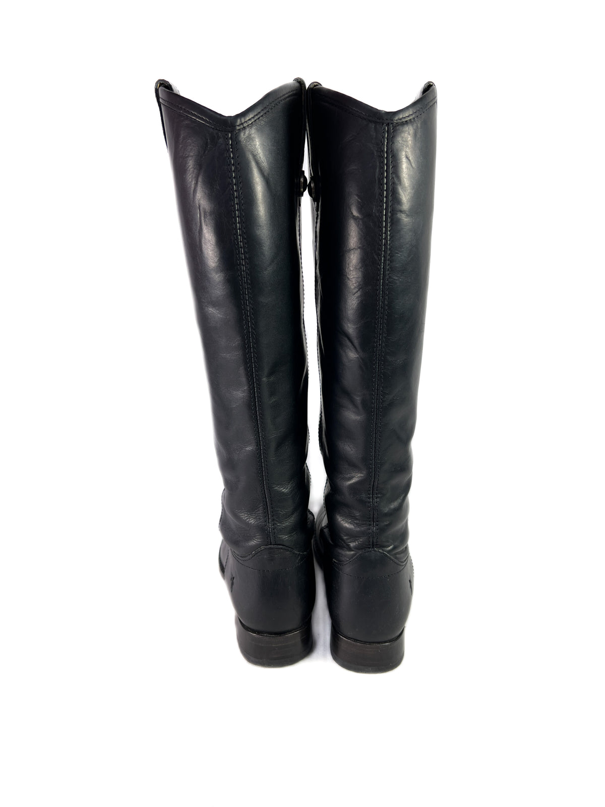 Frye black leather Melissa button riding boots size 7.5