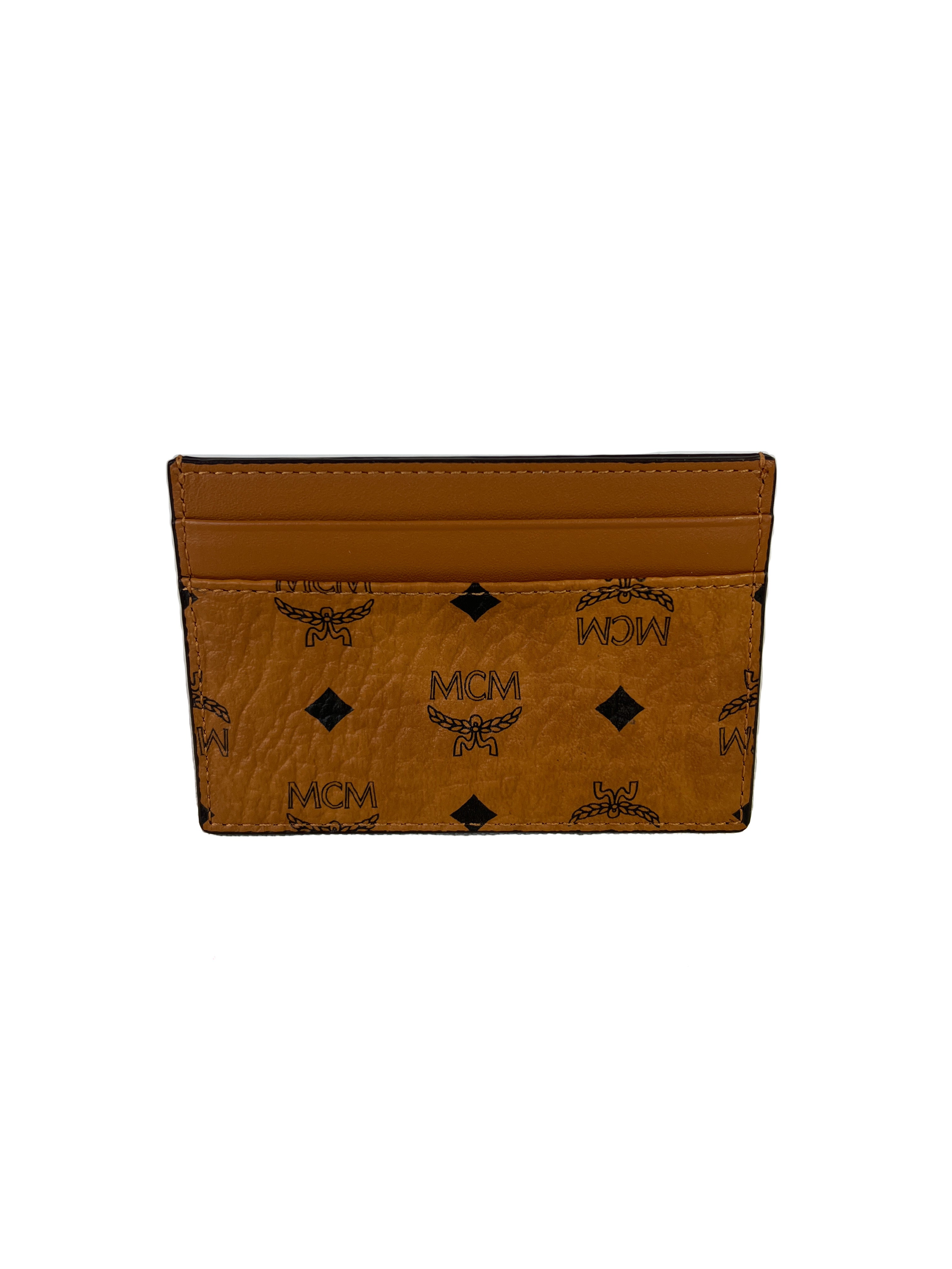 MCM brown visetos card holder