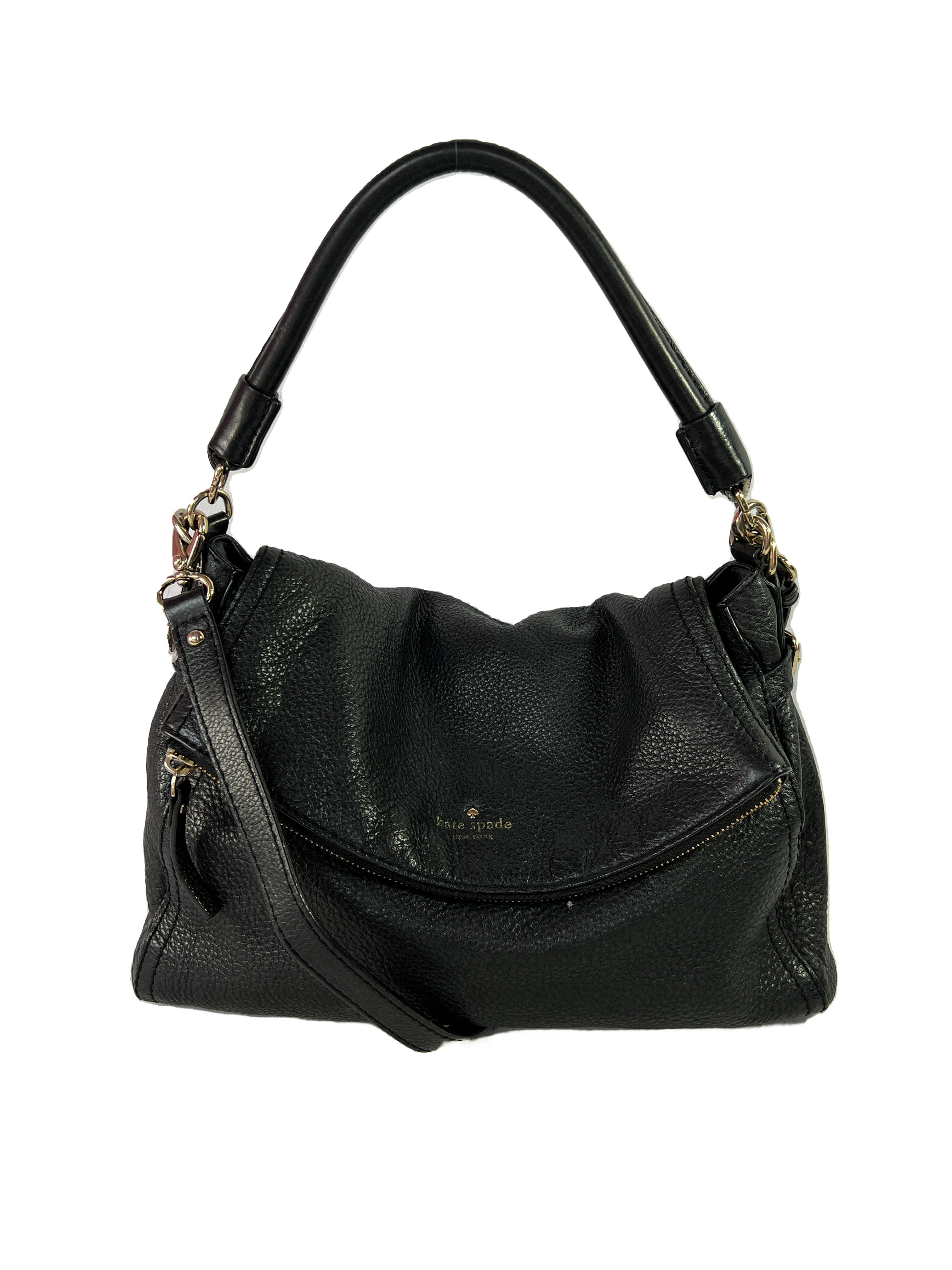 Kate Spade New York Chain-Link Saffiano Leather Crossbody Bag - Black  Crossbody Bags, Handbags - WKA336980
