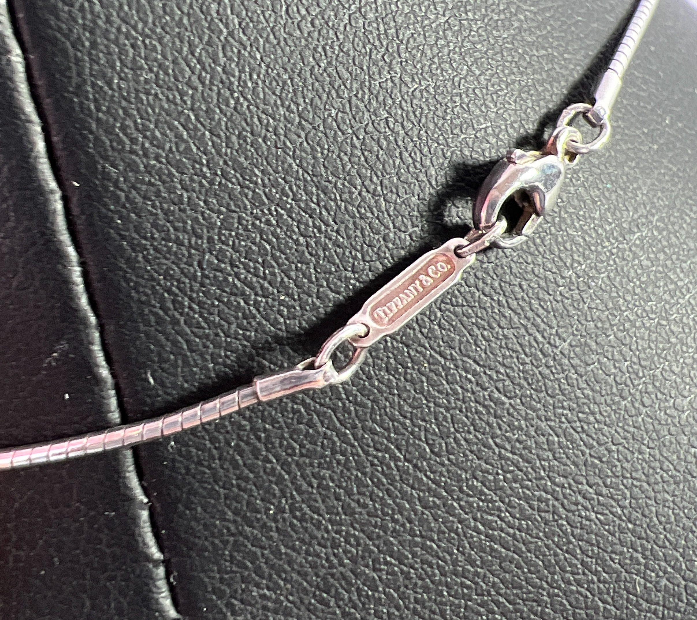 Tiffany & Co 1999 sterling silver heart cutout necklace