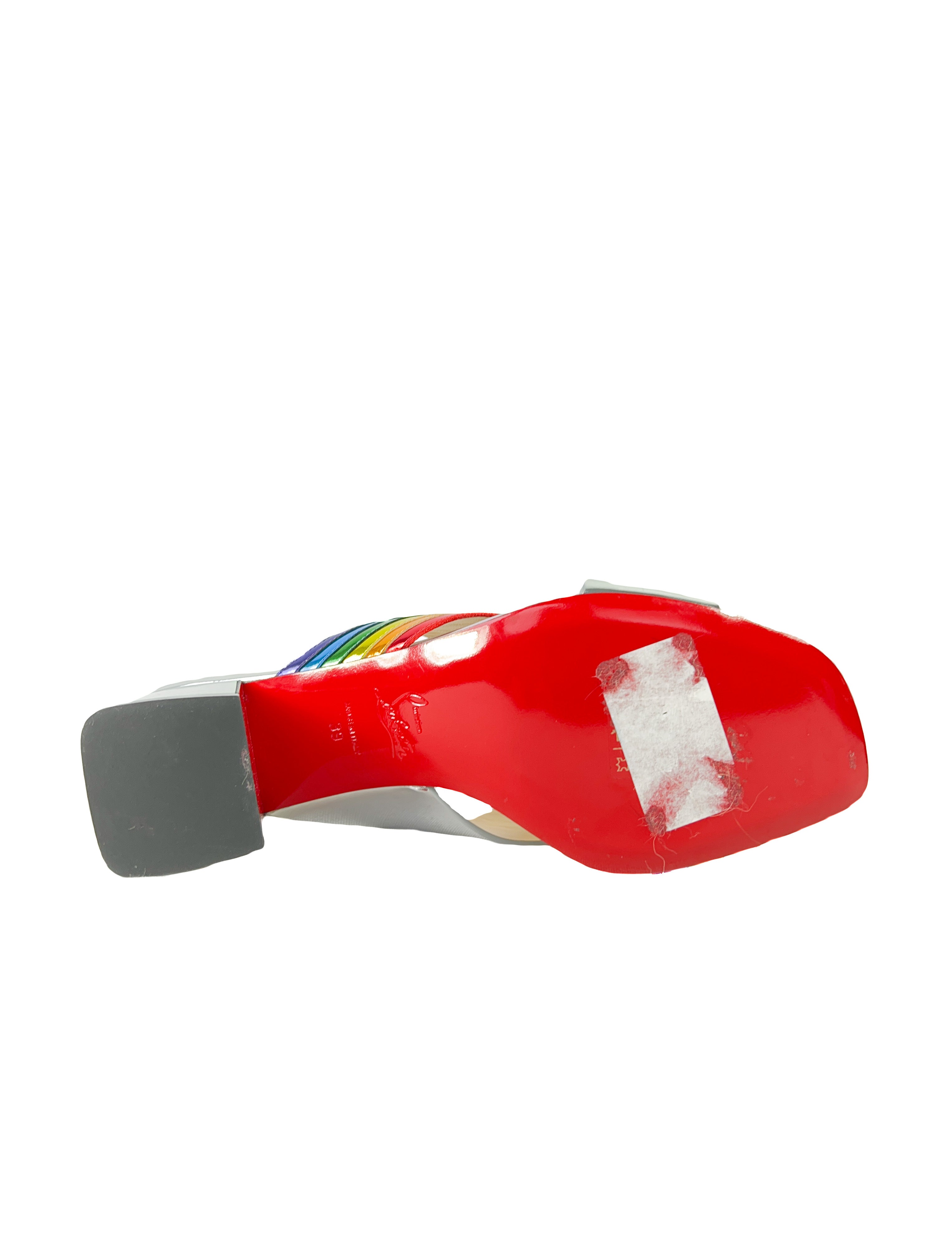 Christian Louboutin Arkenmule 55 Specchio slides size 39 NEW