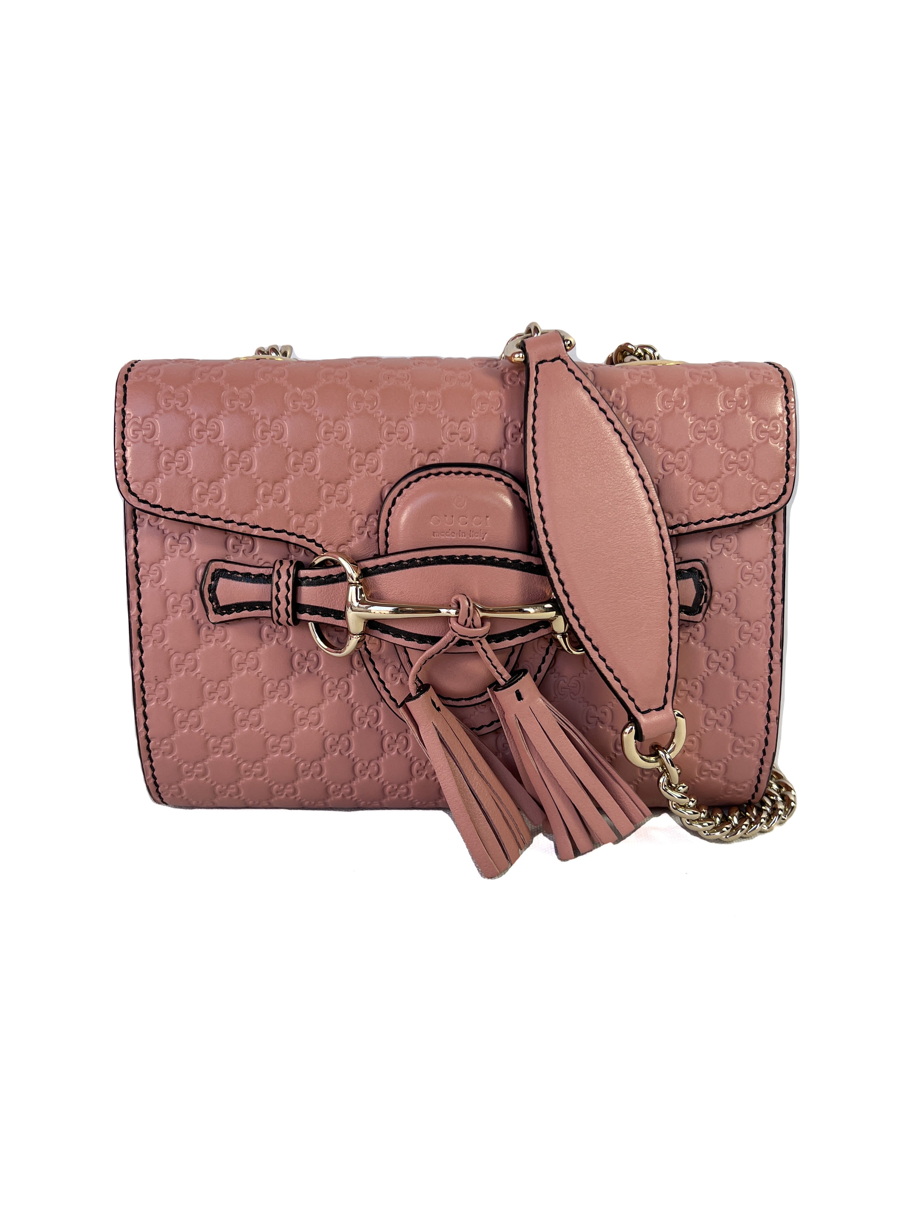Gucci Microguccissima Mini Emily light pink leather crossbody