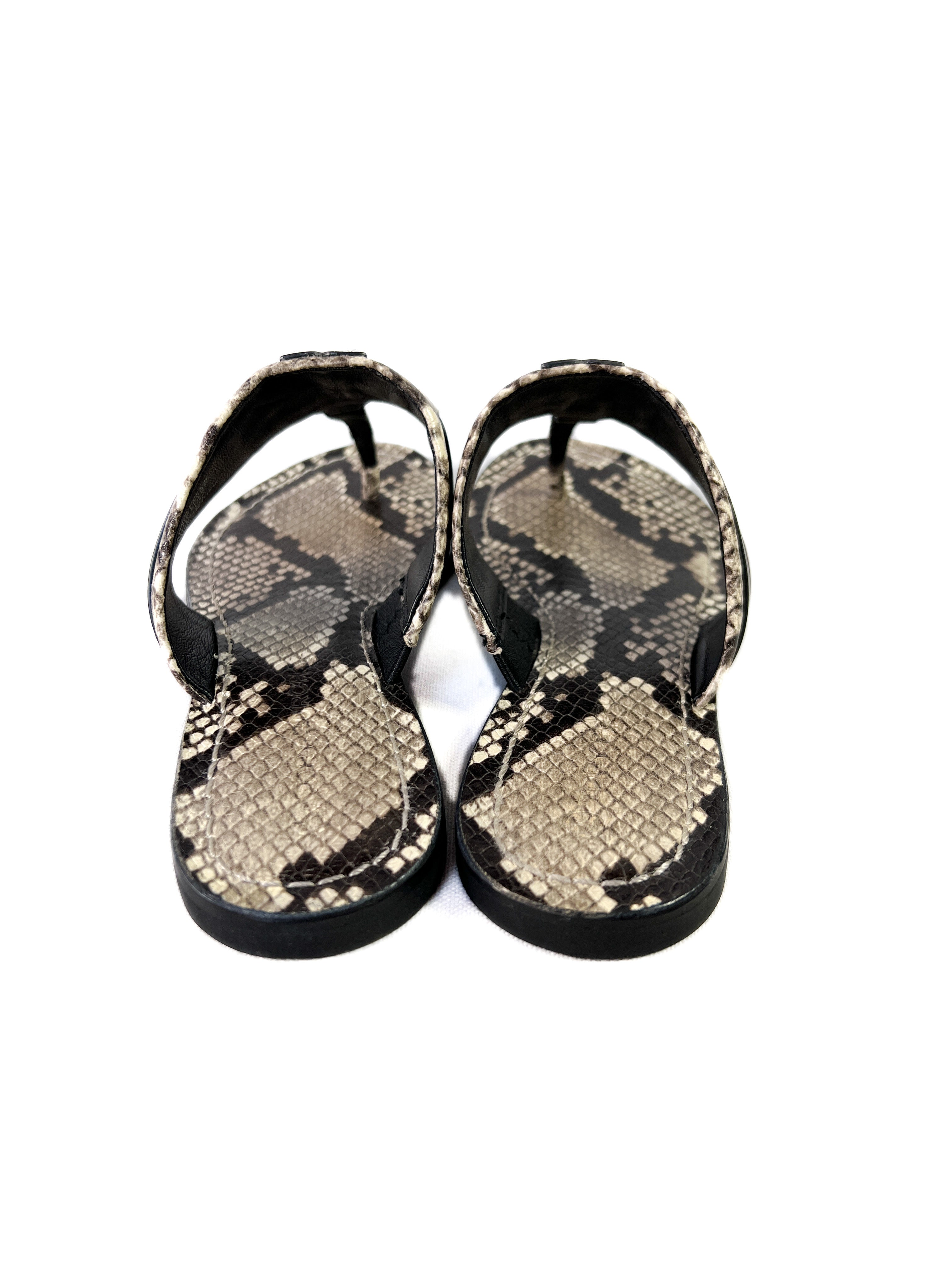 Tory Burch snake print Leigh sandal size 7