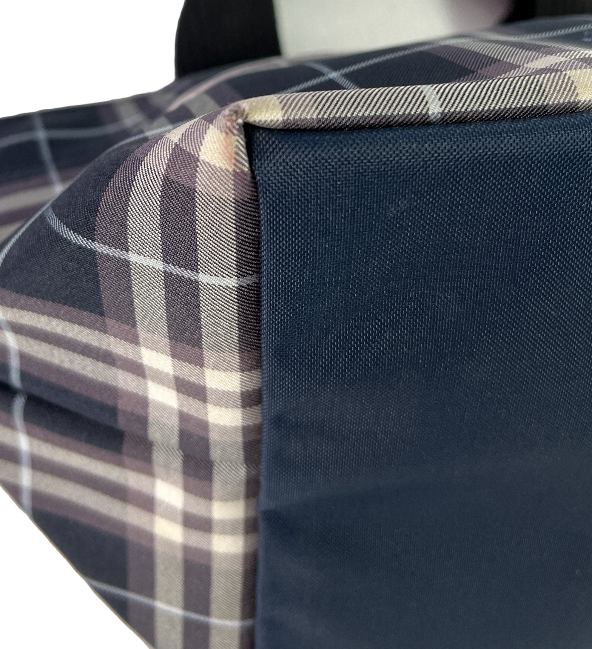 Burberry navy plaid vintage Blue Label tote