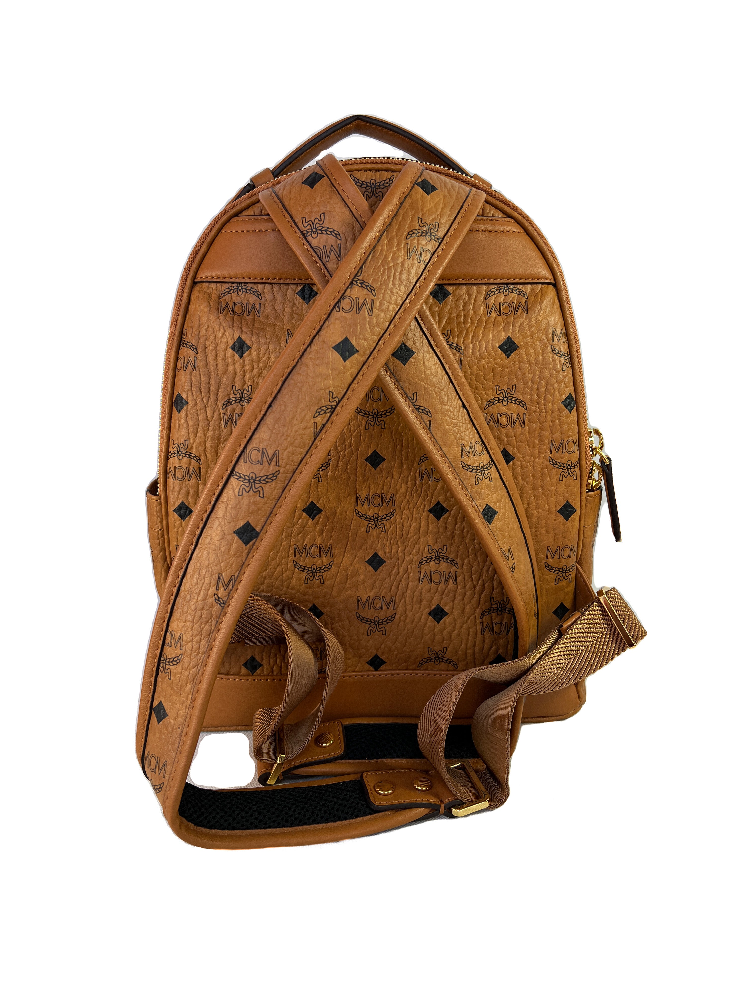 MCM stark 32 visetos brown backpack
