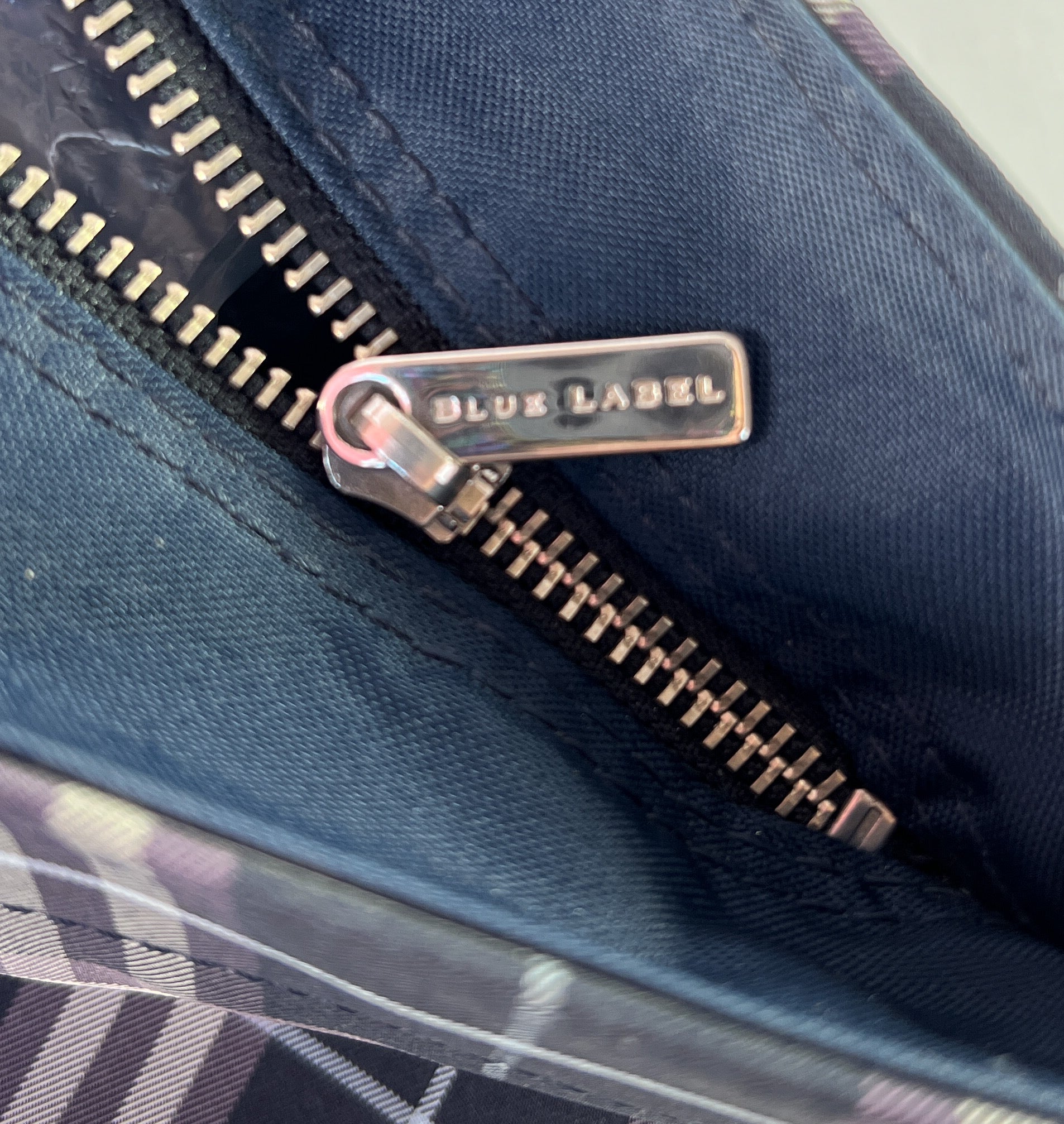 Burberry navy plaid vintage Blue Label tote