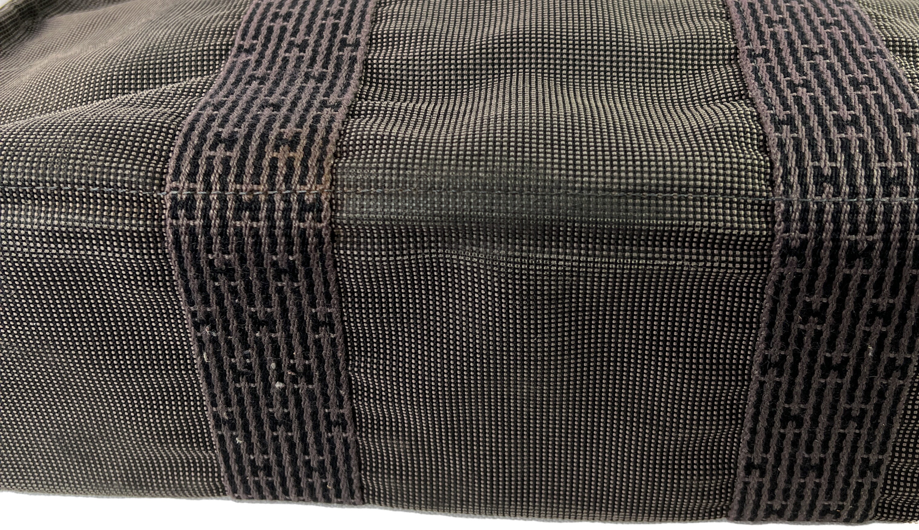 Hermes her line MM gray canvas tote