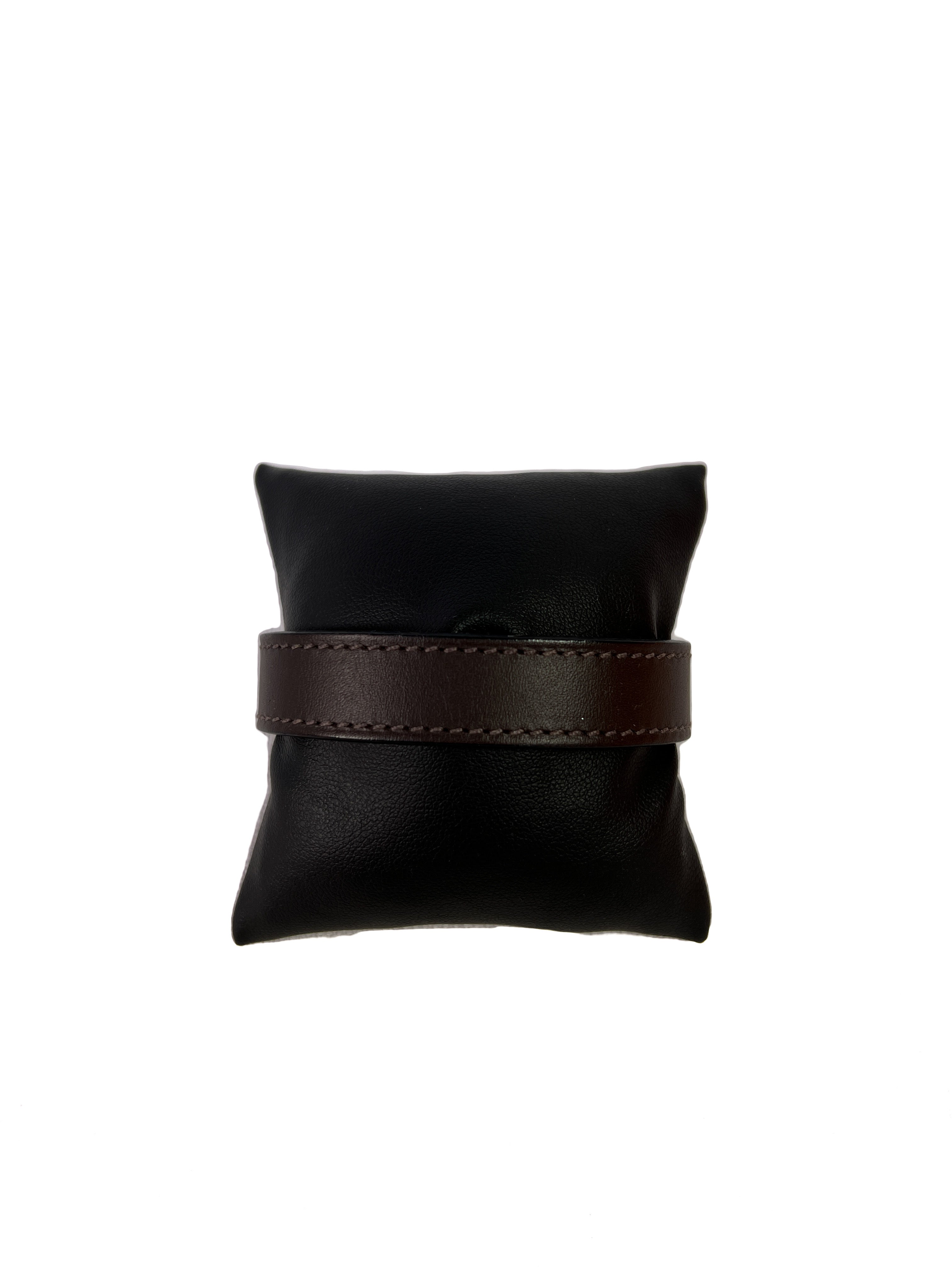 Hermes dark brown leather bracelet